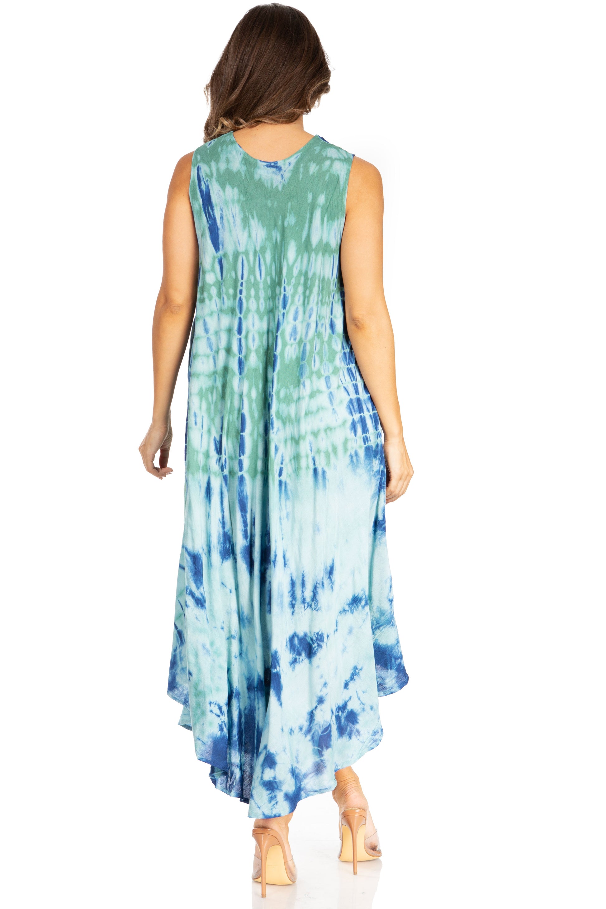 Sakkas Starlight Second Tie Dye Caftan Dress: Women's Beach Cover Up - Concordia Style Boutique