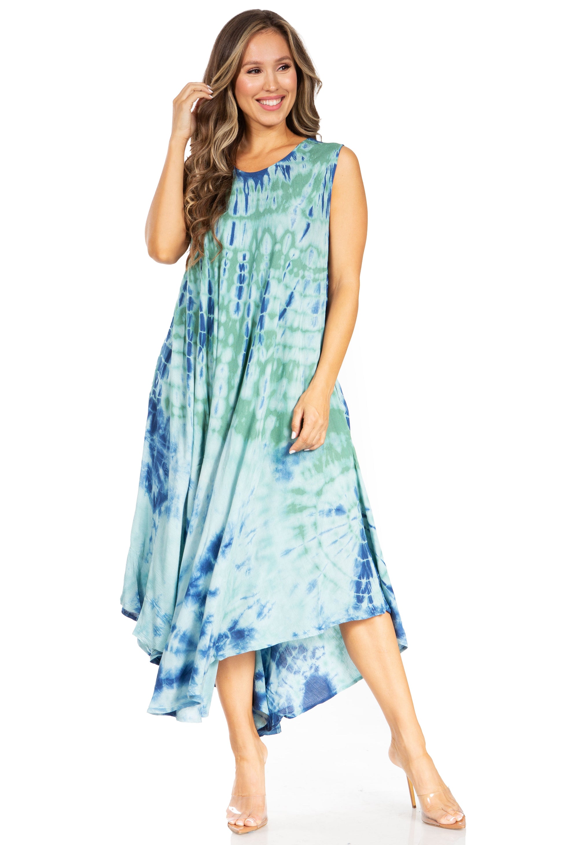 Sakkas Starlight Second Tie Dye Caftan Dress: Women's Beach Cover Up - Concordia Style Boutique
