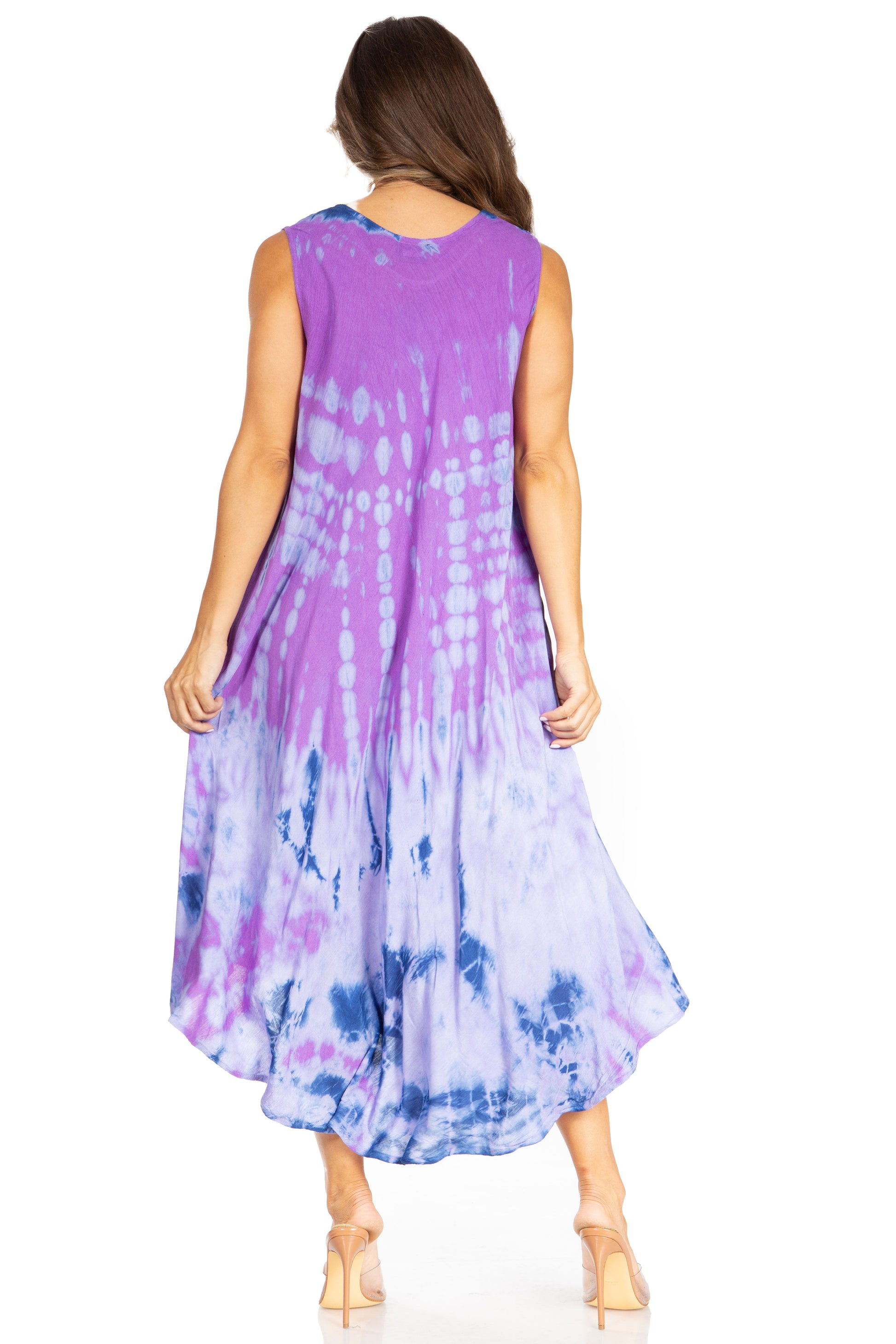 Sakkas Starlight Second Tie Dye Caftan Dress: Women's Beach Cover Up - Concordia Style Boutique