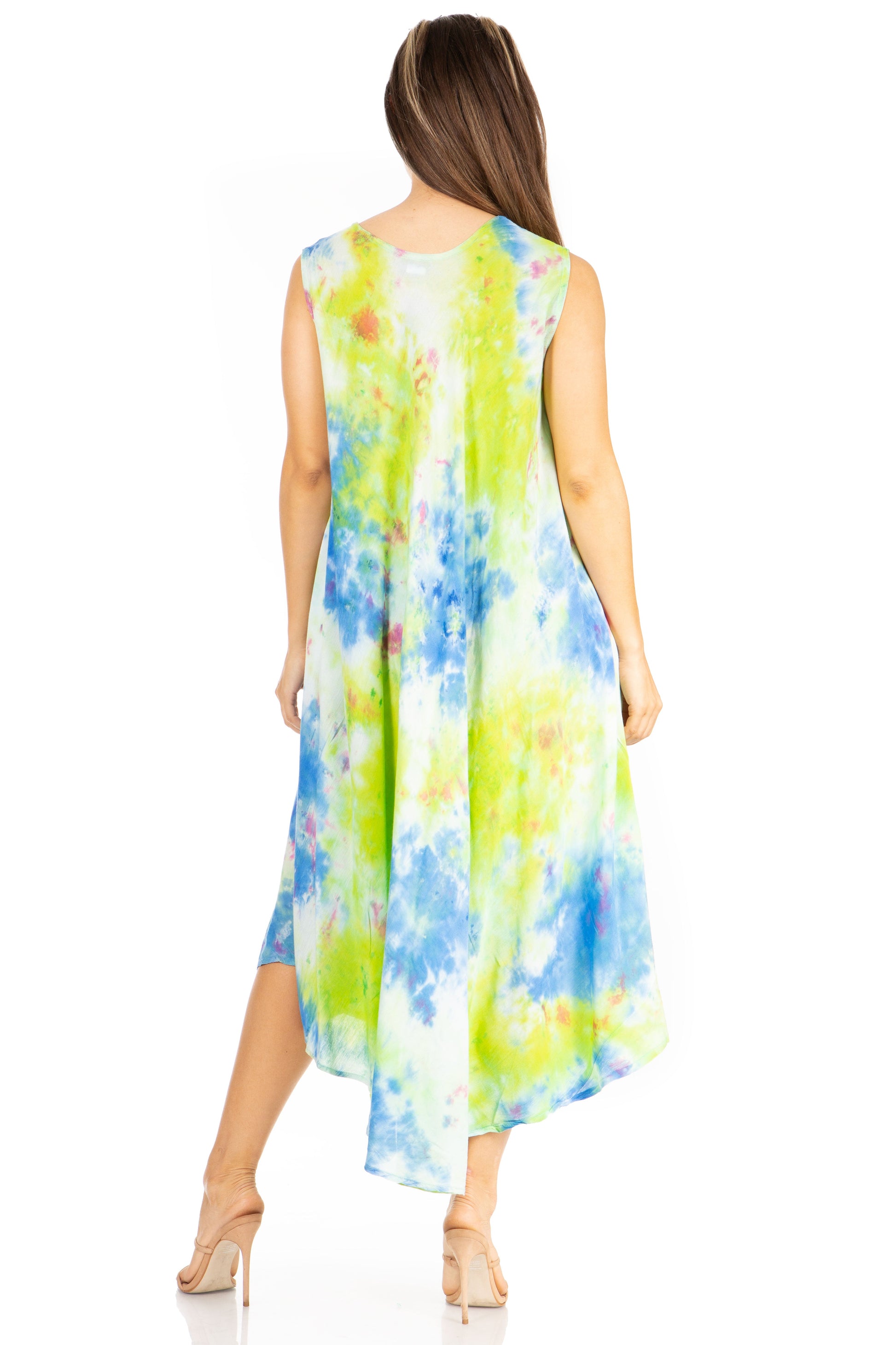 Sakkas Starlight Third Tie Dye Caftan Dress: Women's Beach Cover Up - Concordia Style Boutique