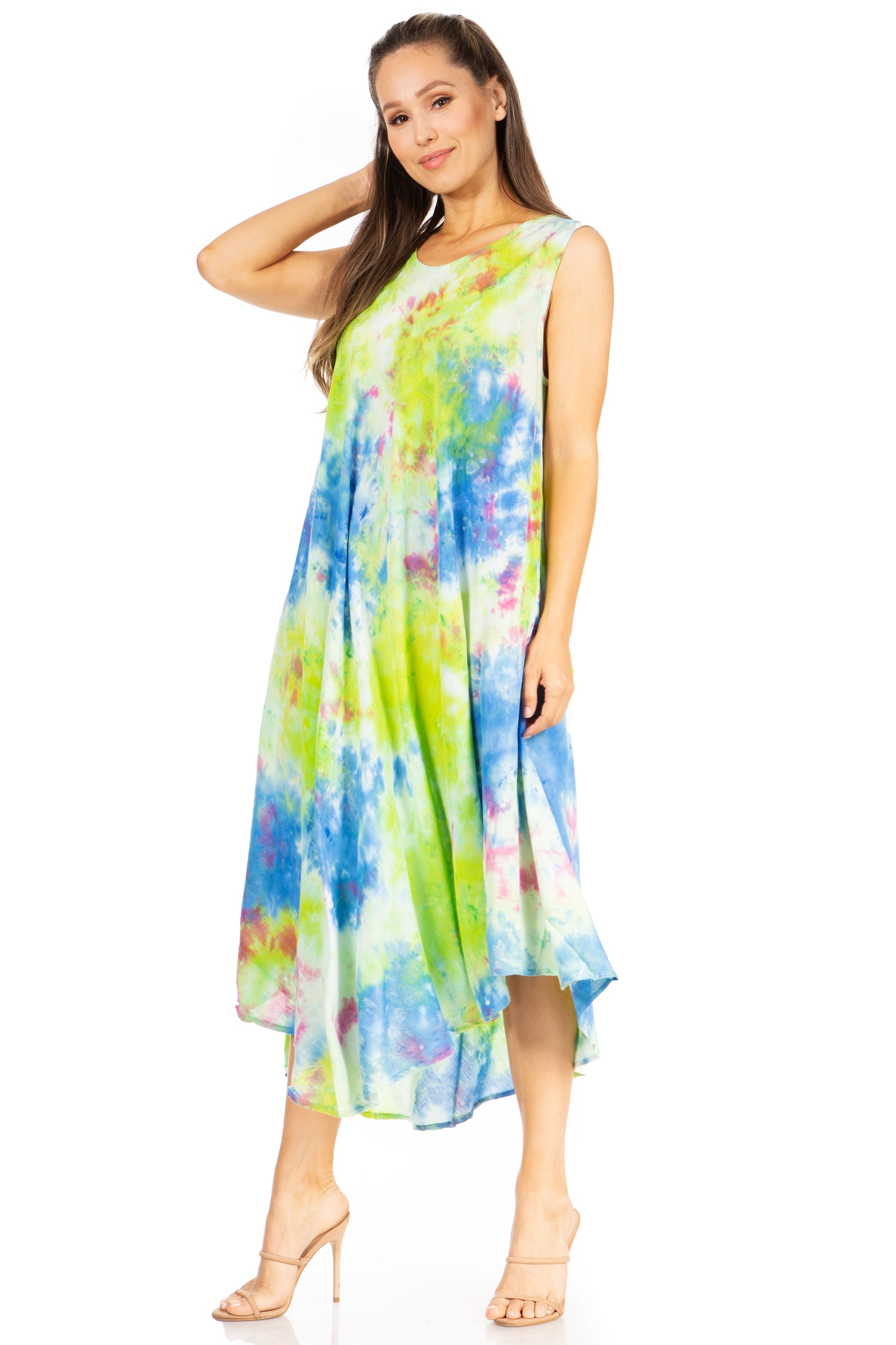 Sakkas Starlight Third Tie Dye Caftan Dress: Women's Beach Cover Up - Concordia Style Boutique