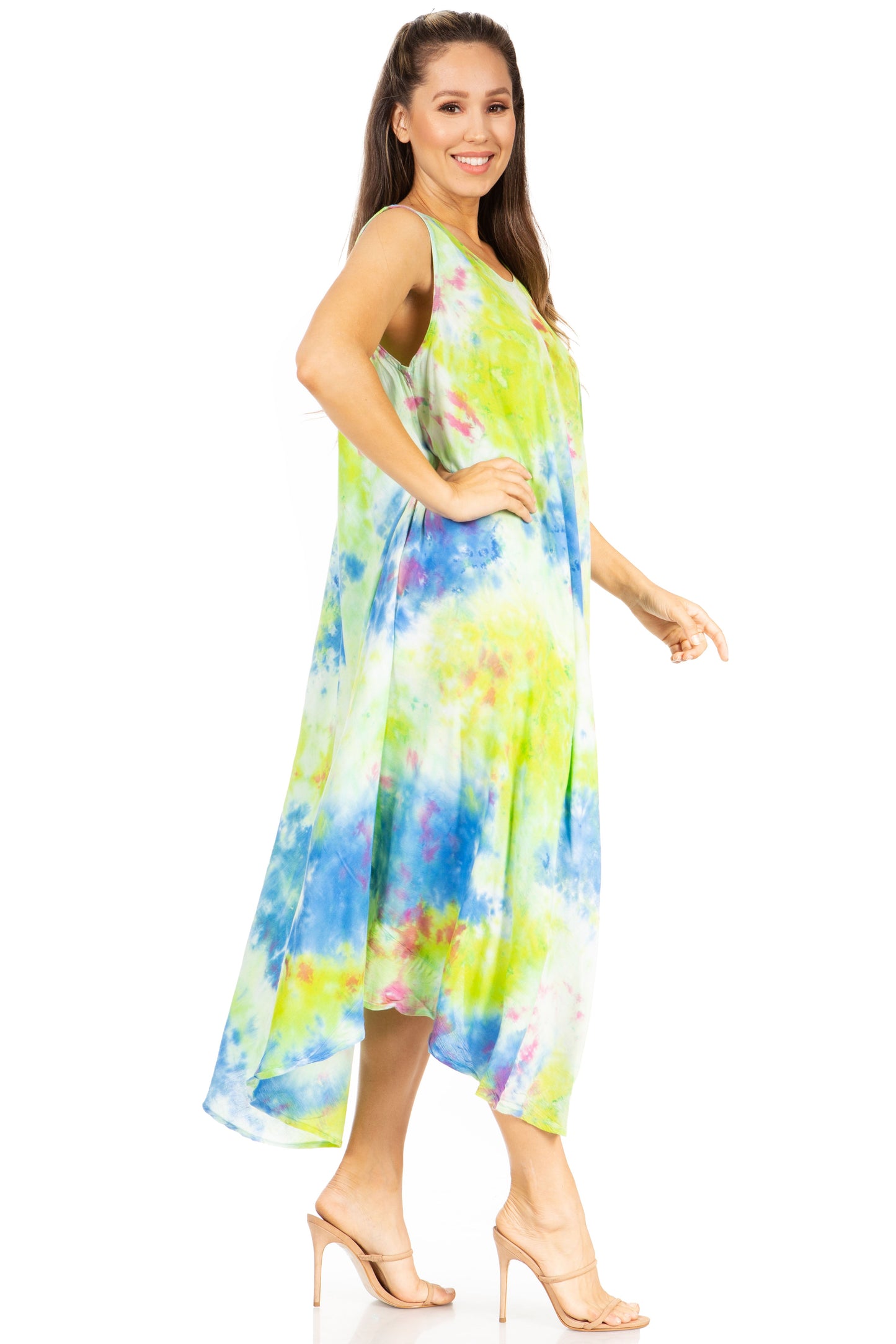 Sakkas Starlight Third Tie Dye Caftan Dress: Women's Beach Cover Up - Concordia Style Boutique