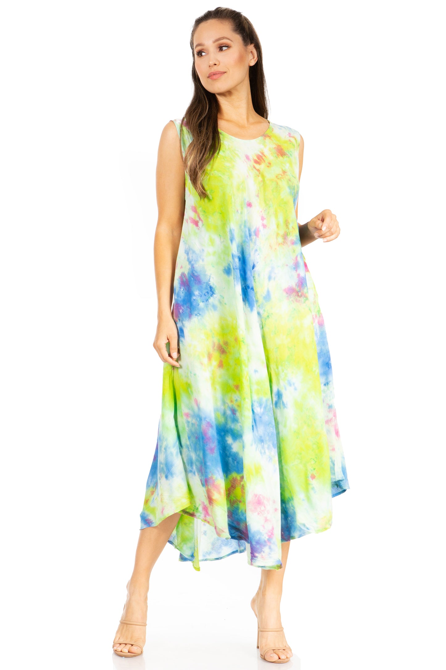 Sakkas Starlight Third Tie Dye Caftan Dress: Women's Beach Cover Up - Concordia Style Boutique