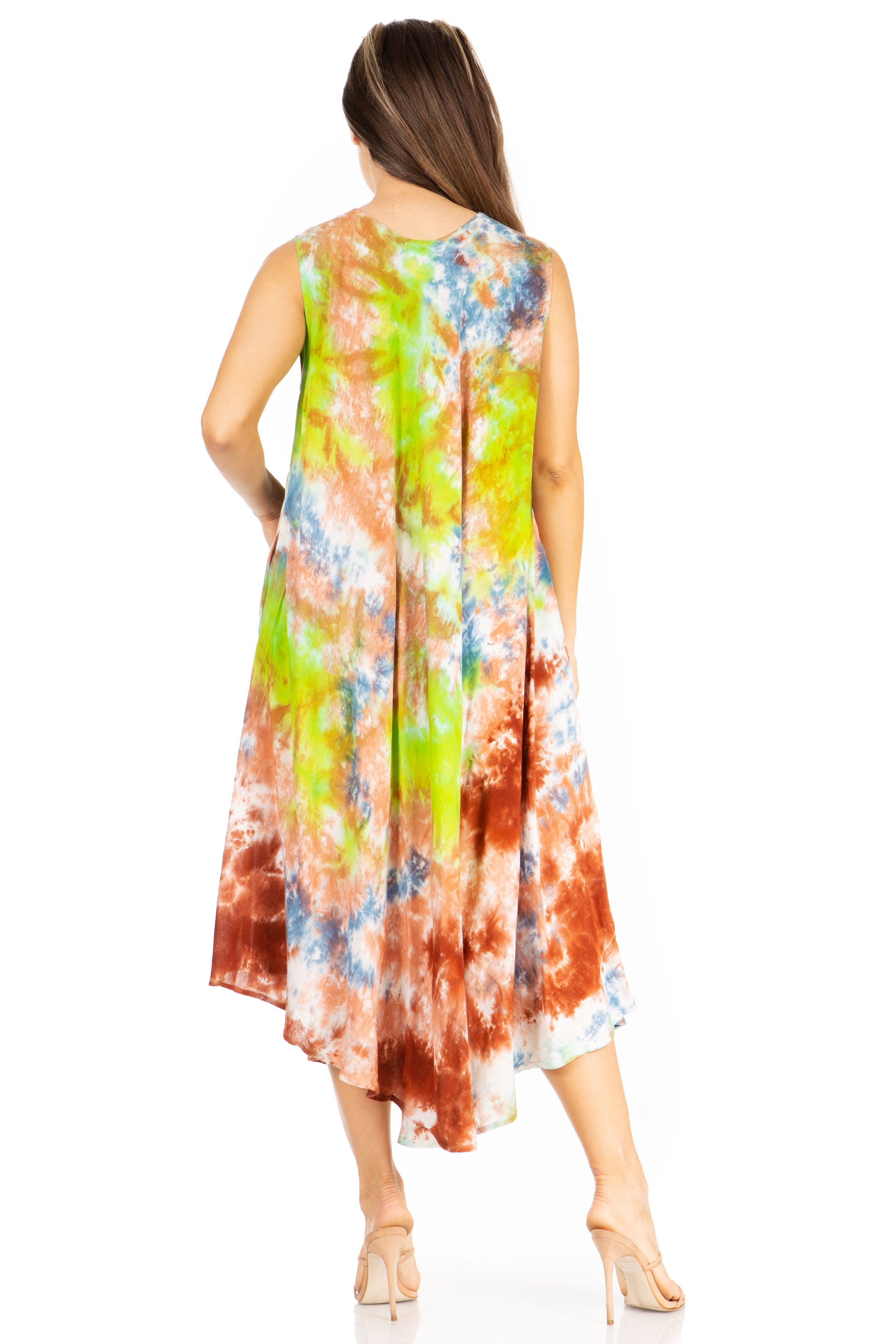 Sakkas Starlight Third Tie Dye Caftan Dress: Women's Beach Cover Up - Concordia Style Boutique