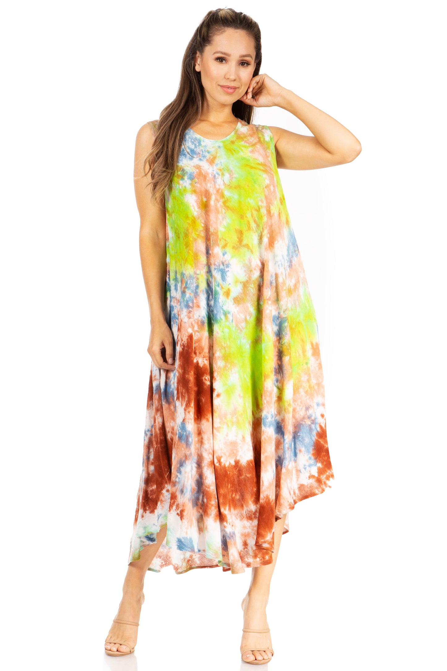 Sakkas Starlight Third Tie Dye Caftan Dress: Women's Beach Cover Up - Concordia Style Boutique