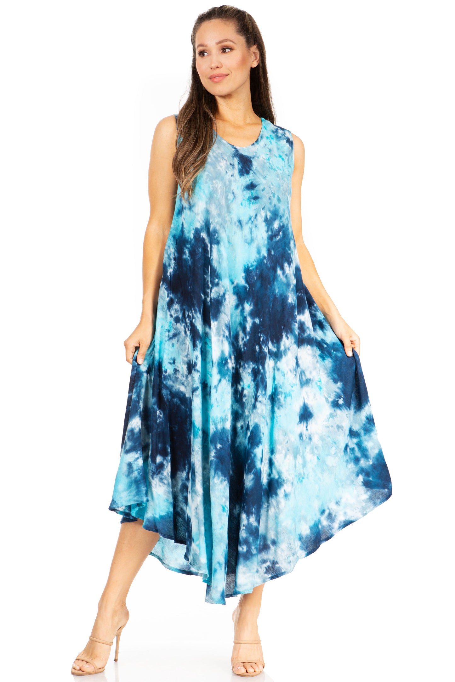 Sakkas Starlight Third Tie Dye Caftan Dress: Women's Beach Cover Up - Concordia Style Boutique