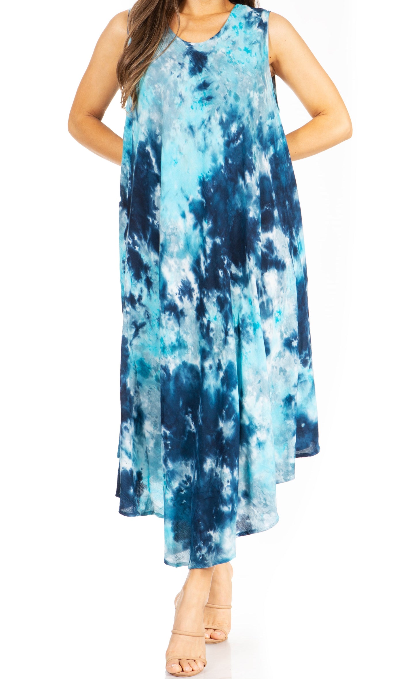 Sakkas Starlight Third Tie Dye Caftan Dress: Women's Beach Cover Up - Concordia Style Boutique