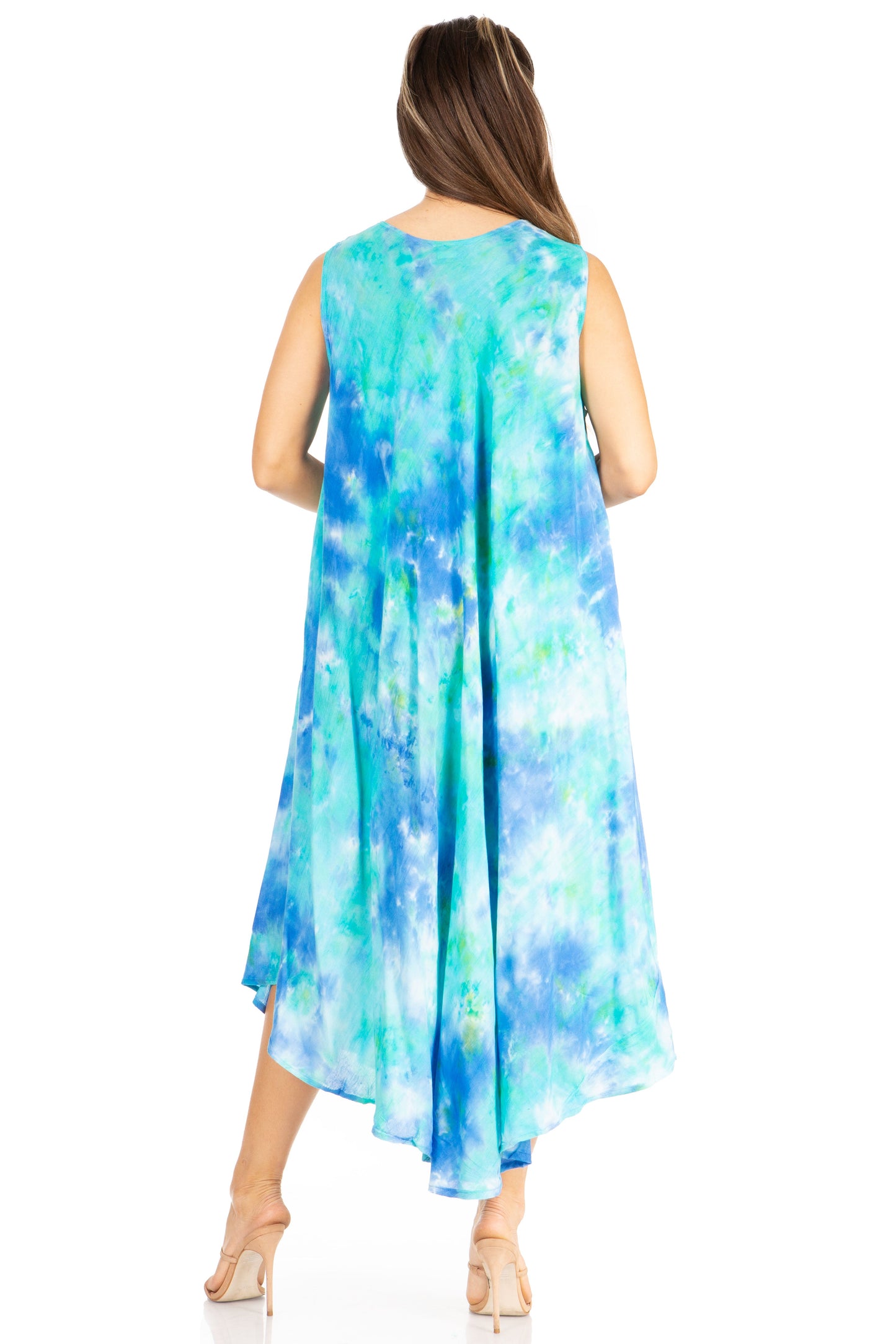 Sakkas Starlight Third Tie Dye Caftan Dress: Women's Beach Cover Up - Concordia Style Boutique