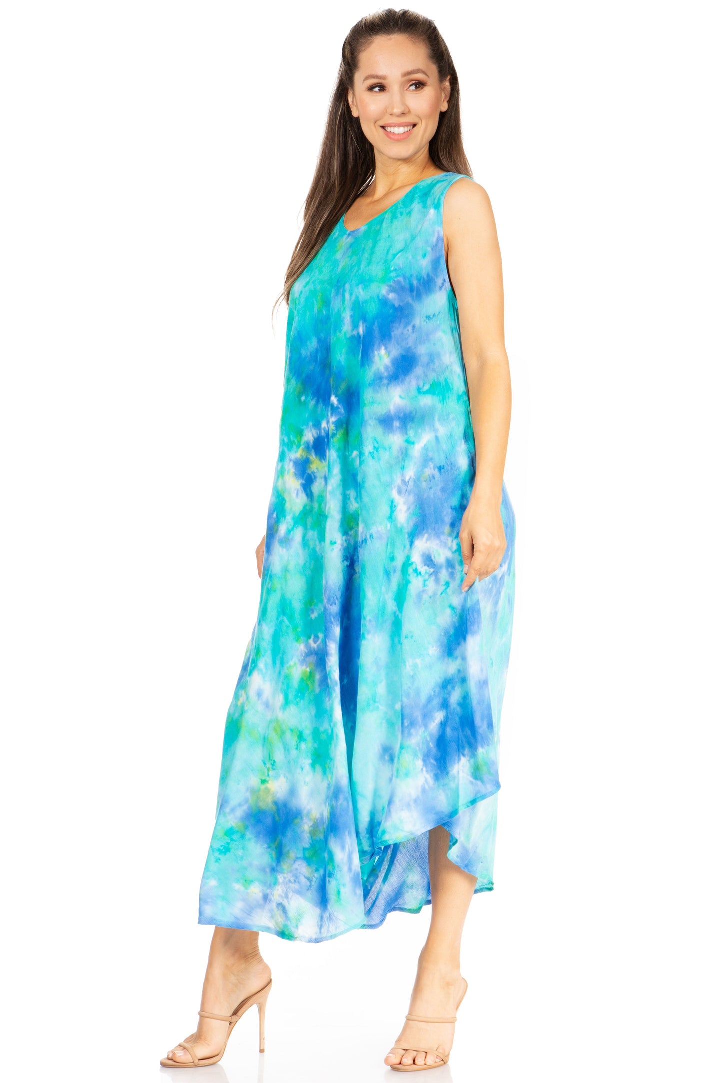 Sakkas Starlight Third Tie Dye Caftan Dress: Women's Beach Cover Up - Concordia Style Boutique