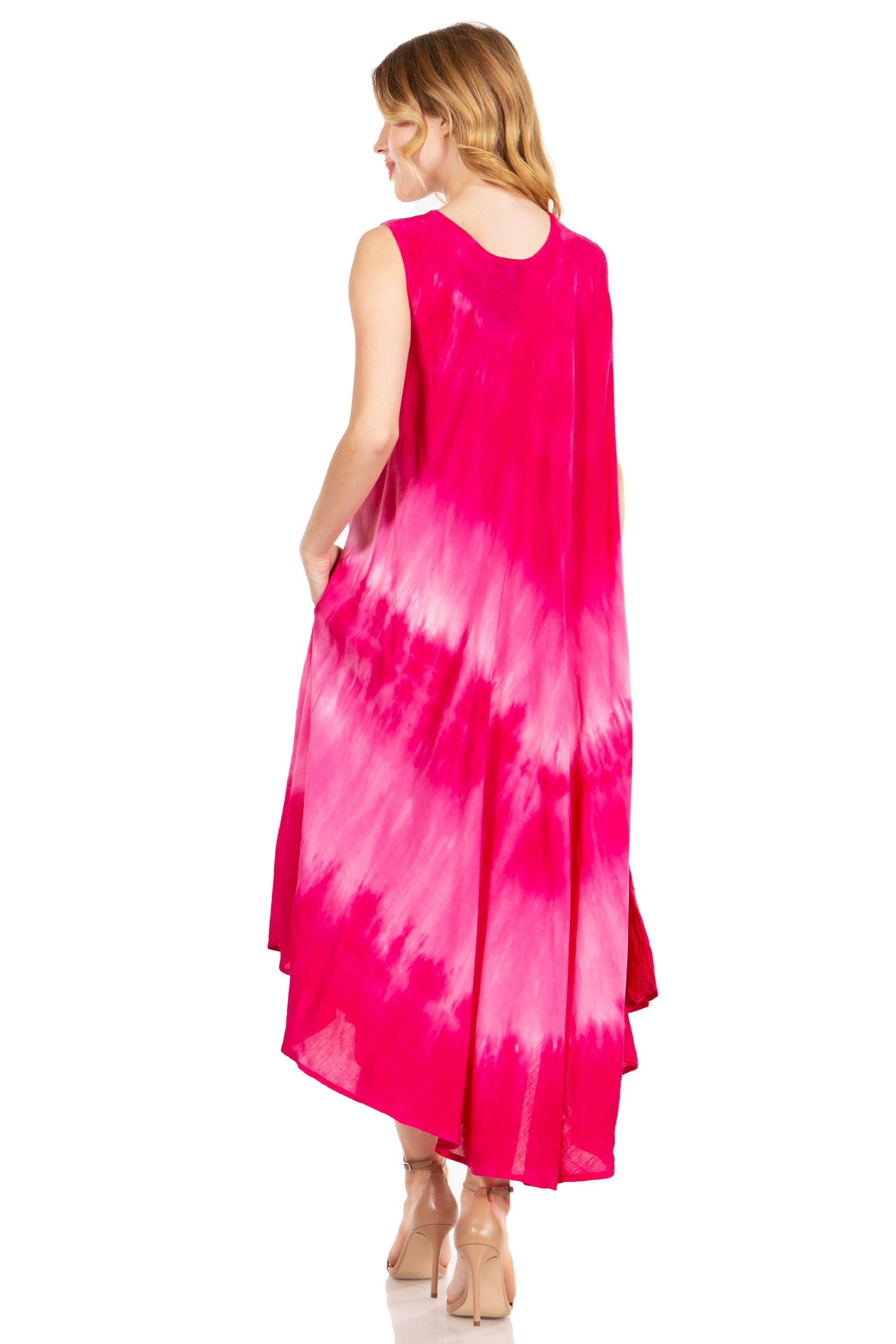 Sakkas Starlight Third Tie Dye Caftan Dress: Women's Beach Cover Up - Concordia Style Boutique