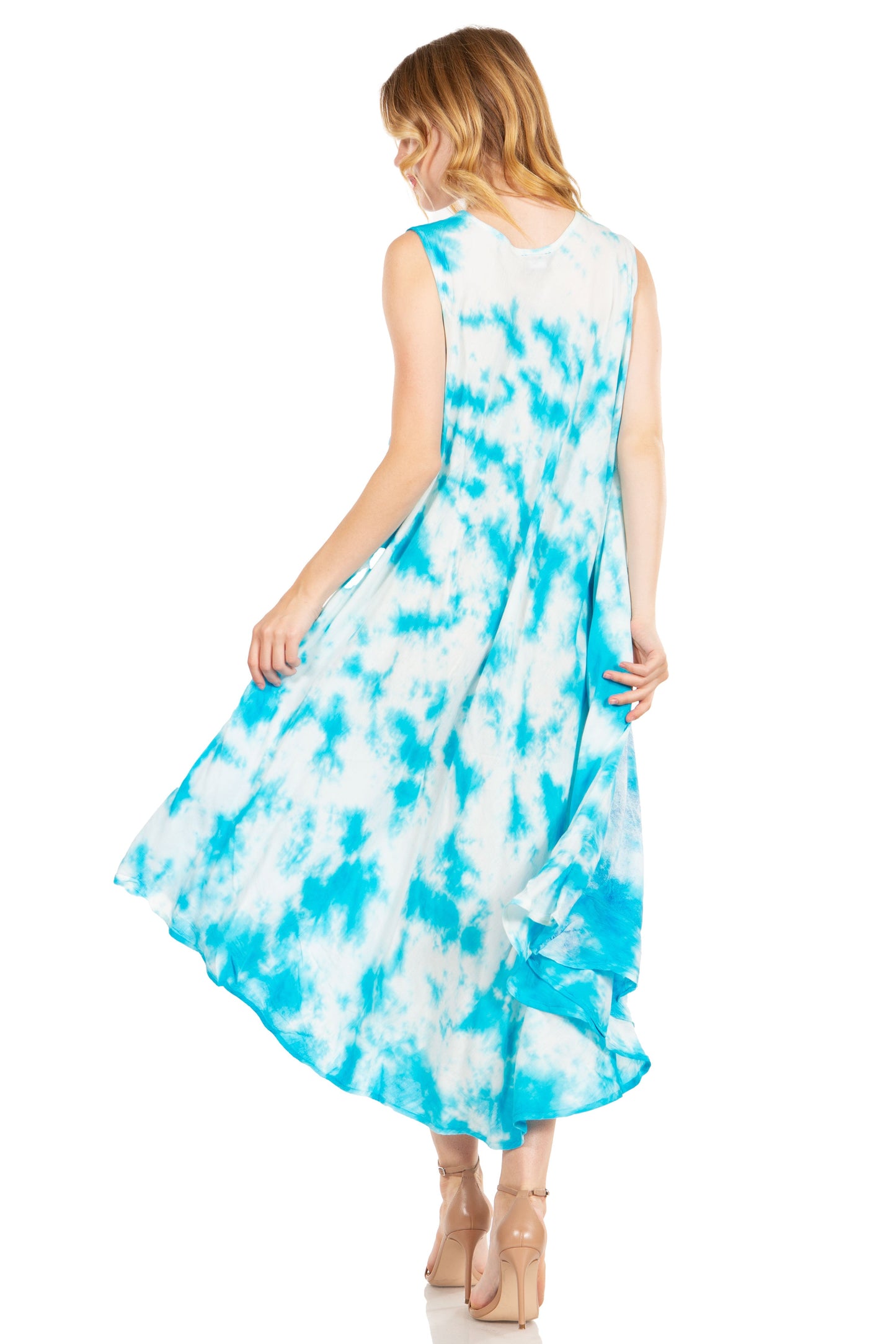Sakkas Starlight Third Tie Dye Caftan Dress: Women's Beach Cover Up - Concordia Style Boutique