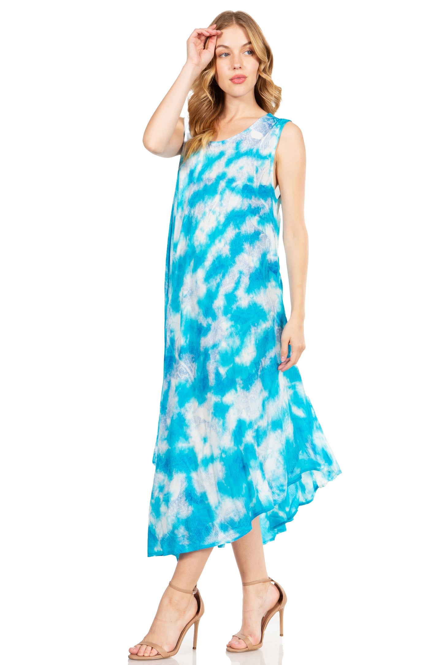 Sakkas Starlight Third Tie Dye Caftan Dress: Women's Beach Cover Up - Concordia Style Boutique