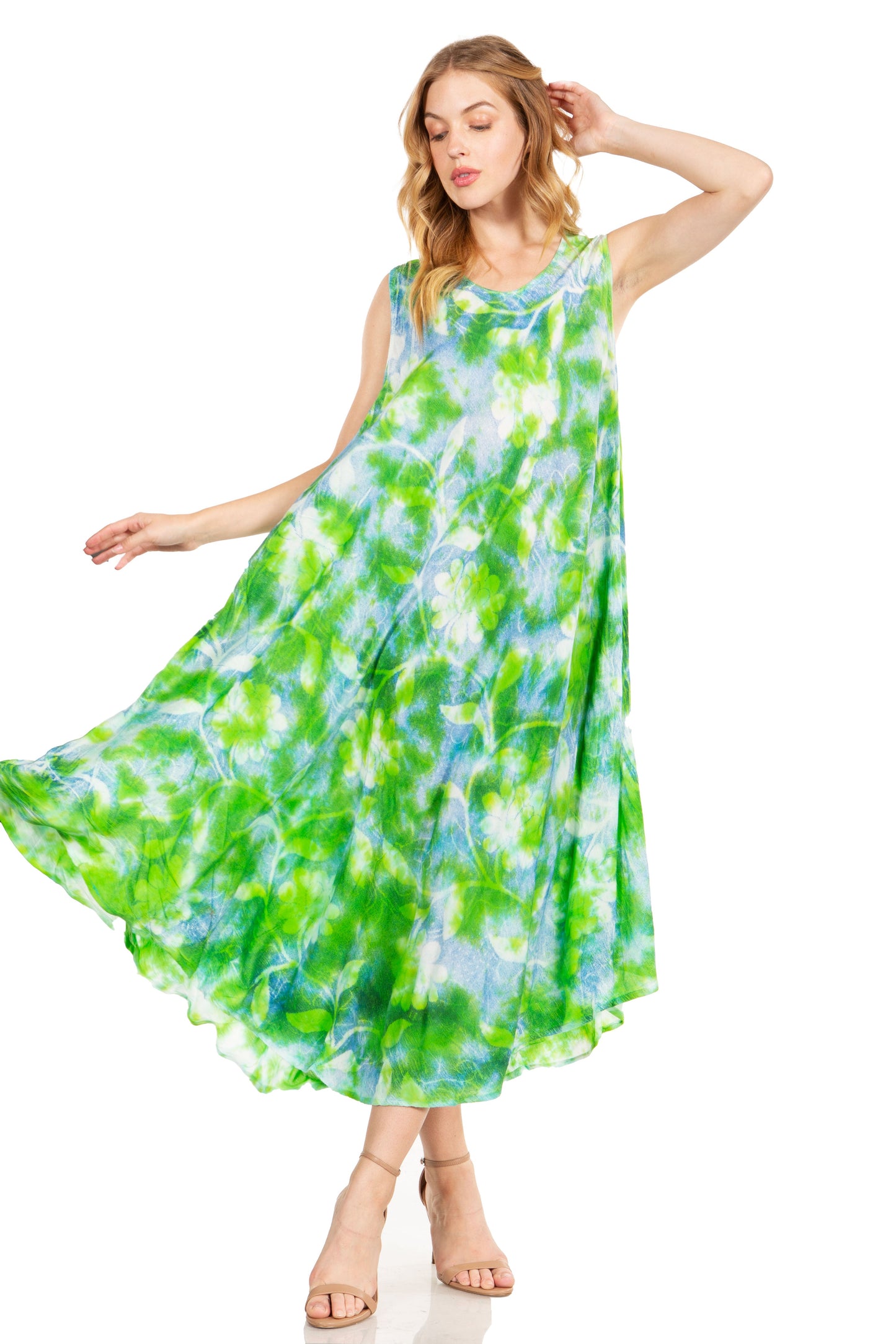 Sakkas Starlight Third Tie Dye Caftan Dress: Women's Beach Cover Up - Concordia Style Boutique