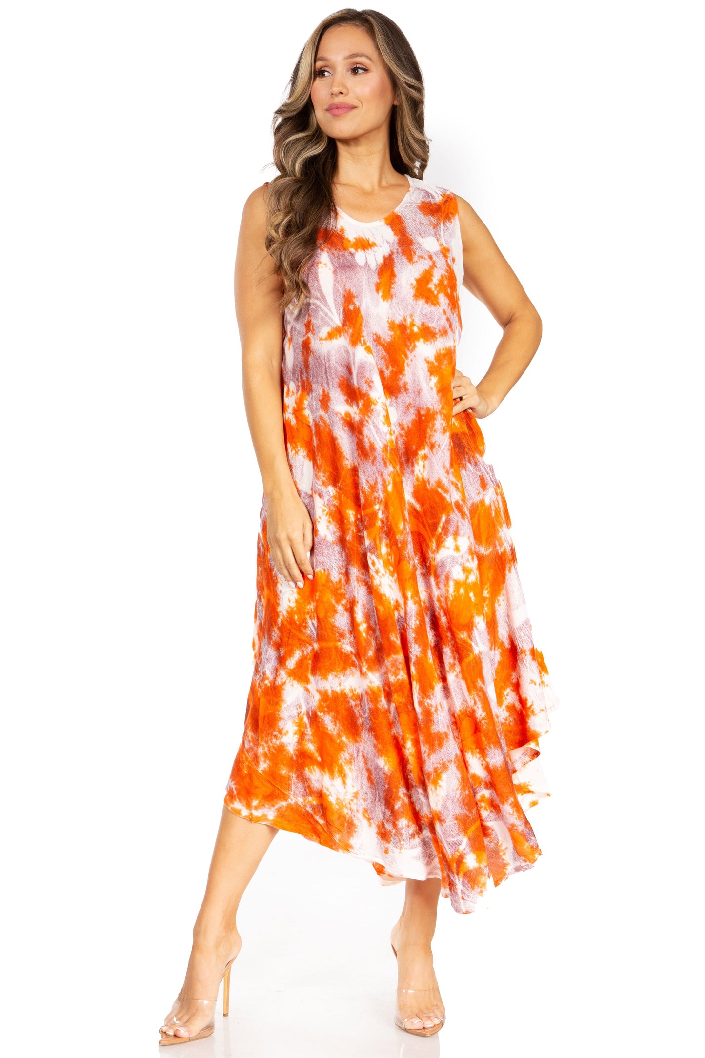Sakkas Starlight Third Tie Dye Caftan Dress: Women's Beach Cover Up - Concordia Style Boutique