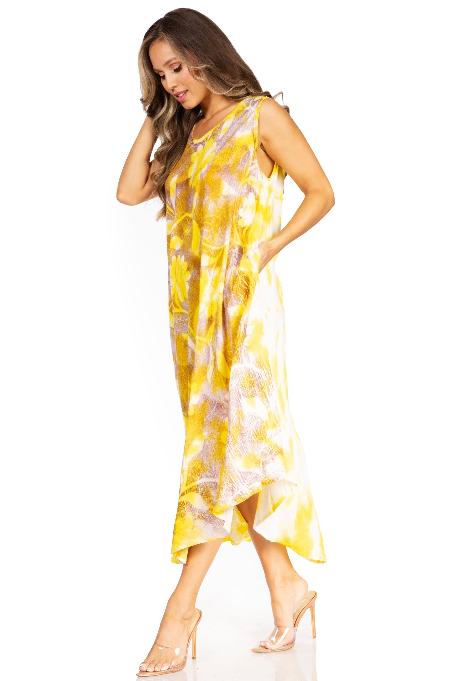 Sakkas Starlight Third Tie Dye Caftan Dress: Women's Beach Cover Up - Concordia Style Boutique