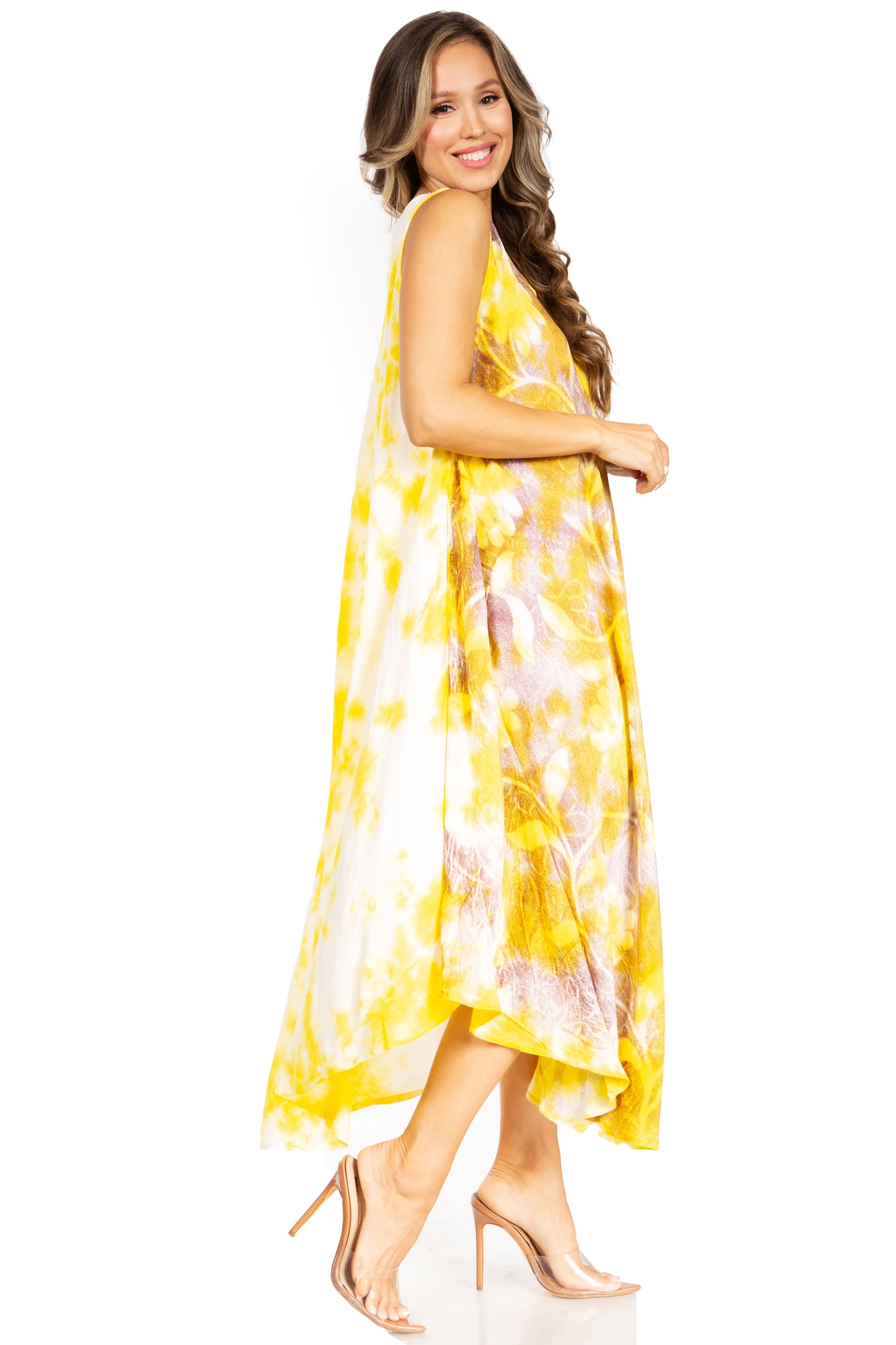 Sakkas Starlight Third Tie Dye Caftan Dress: Women's Beach Cover Up - Concordia Style Boutique