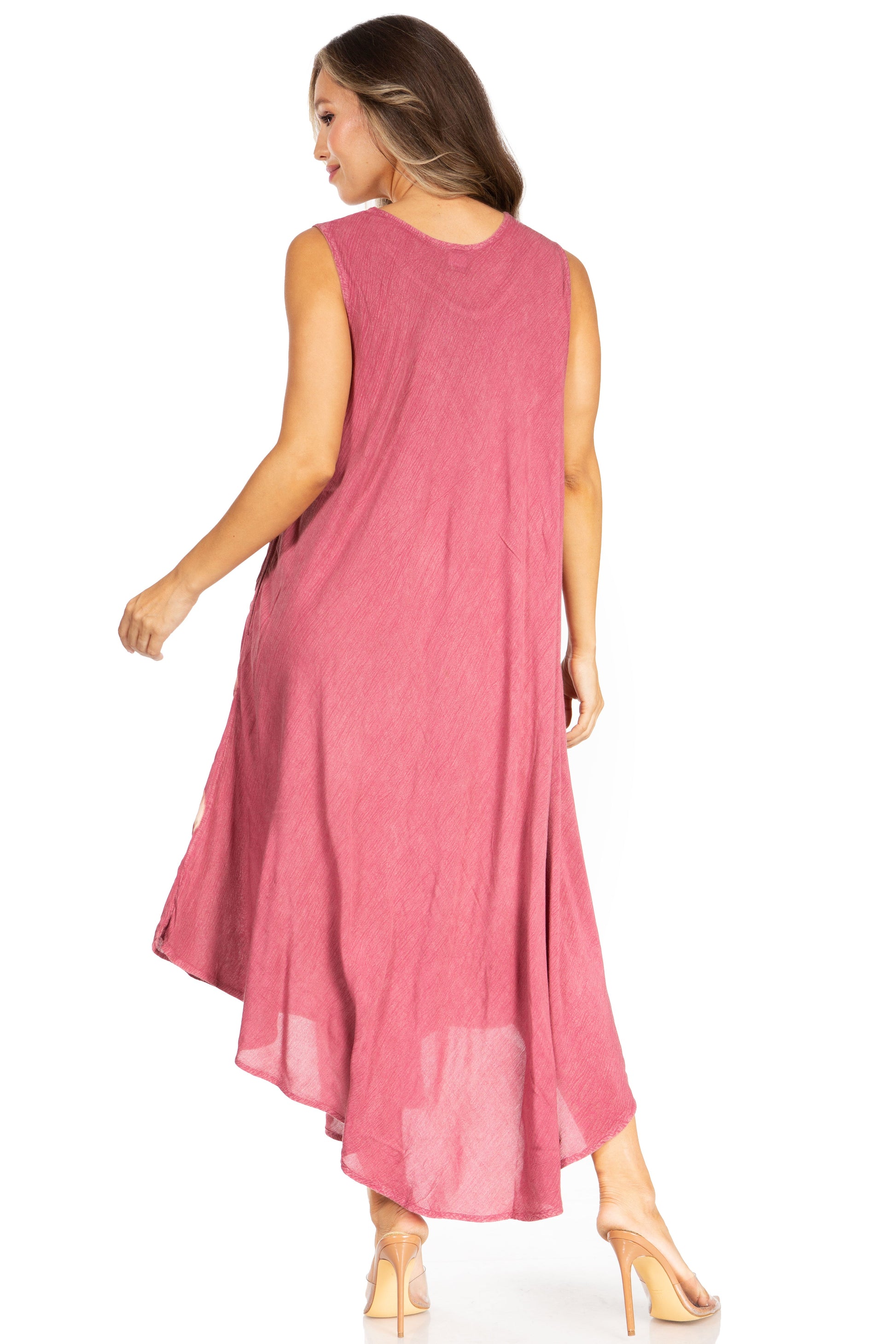 Sakkas Starlight Fourth Women's Tie Dye Caftan Tank Dress/Cover Up Beach Kaftan - Concordia Style Boutique