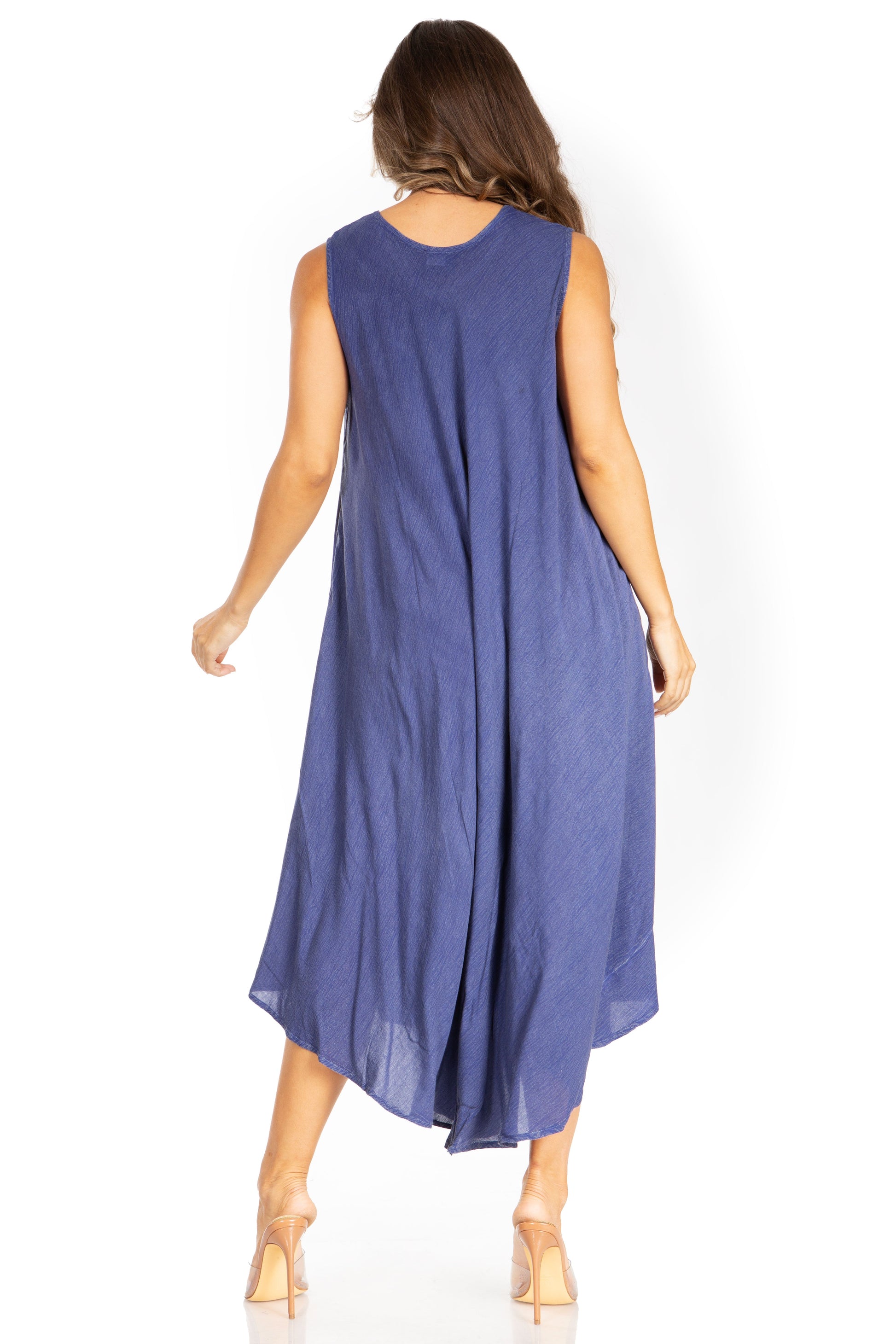 Sakkas Starlight Fourth Women's Tie Dye Caftan Tank Dress/Cover Up Beach Kaftan - Concordia Style Boutique
