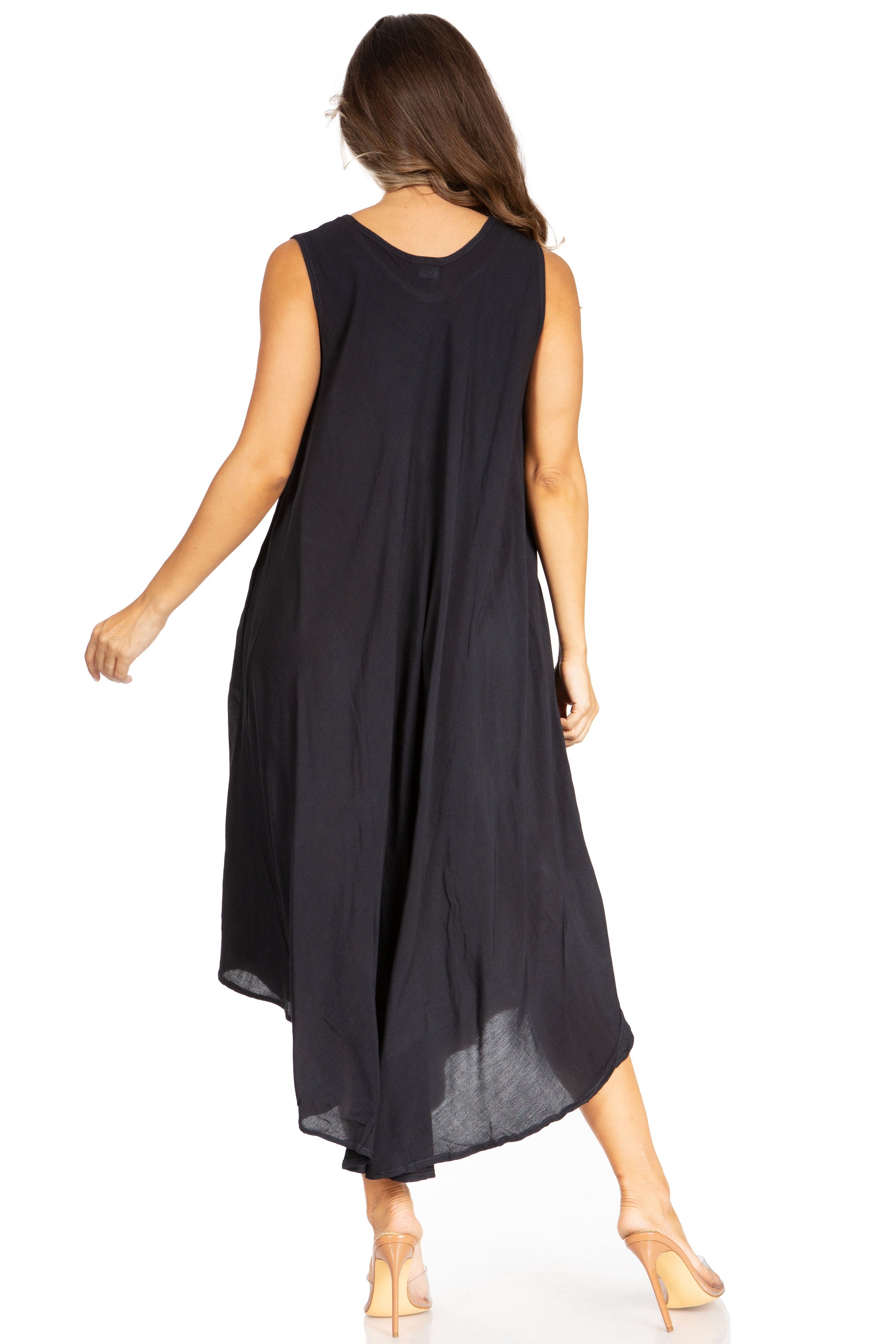 Sakkas Starlight Fourth Women's Tie Dye Caftan Tank Dress/Cover Up Beach Kaftan - Concordia Style Boutique