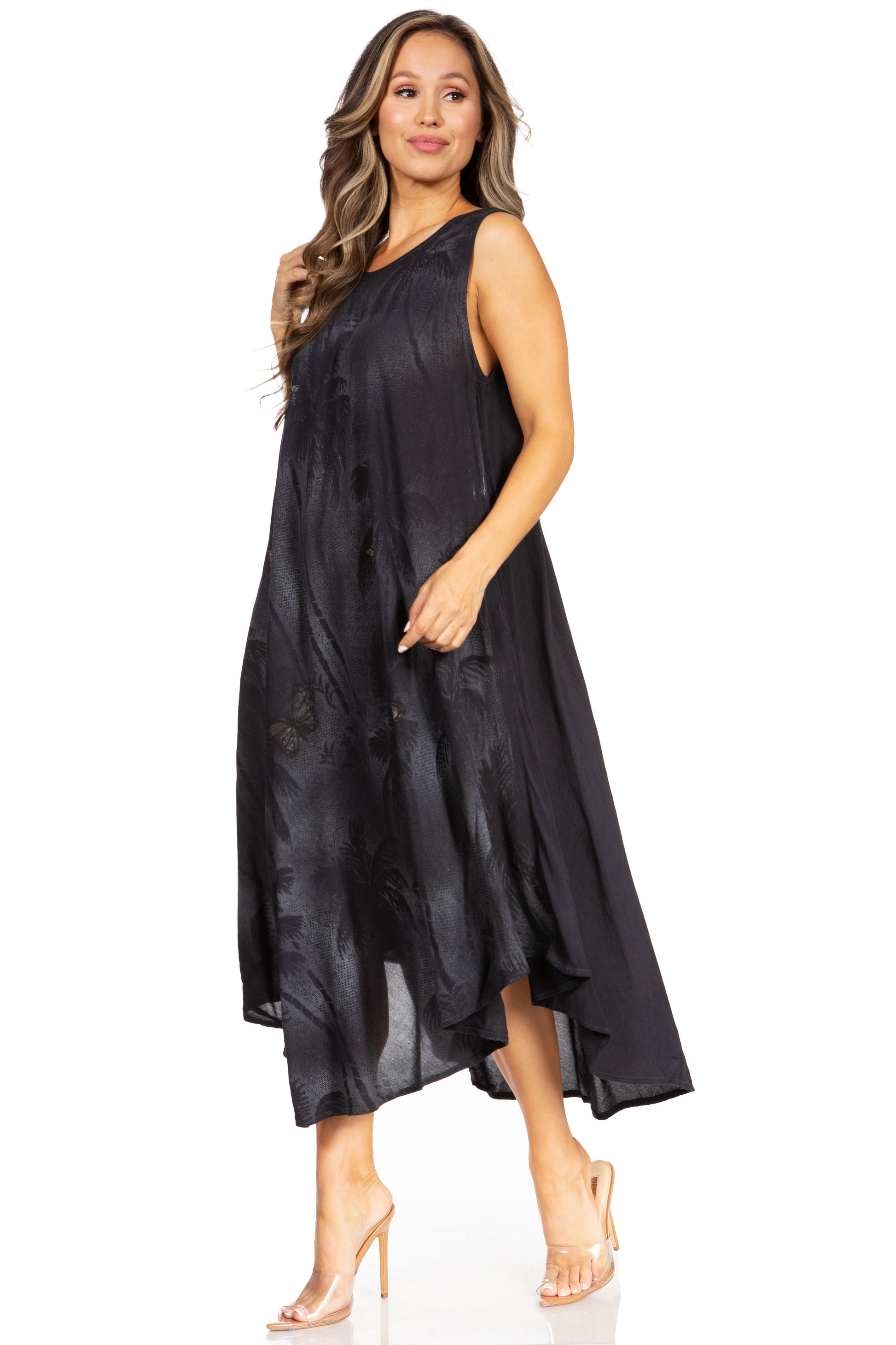Sakkas Starlight Fourth Women's Tie Dye Caftan Tank Dress/Cover Up Beach Kaftan - Concordia Style Boutique