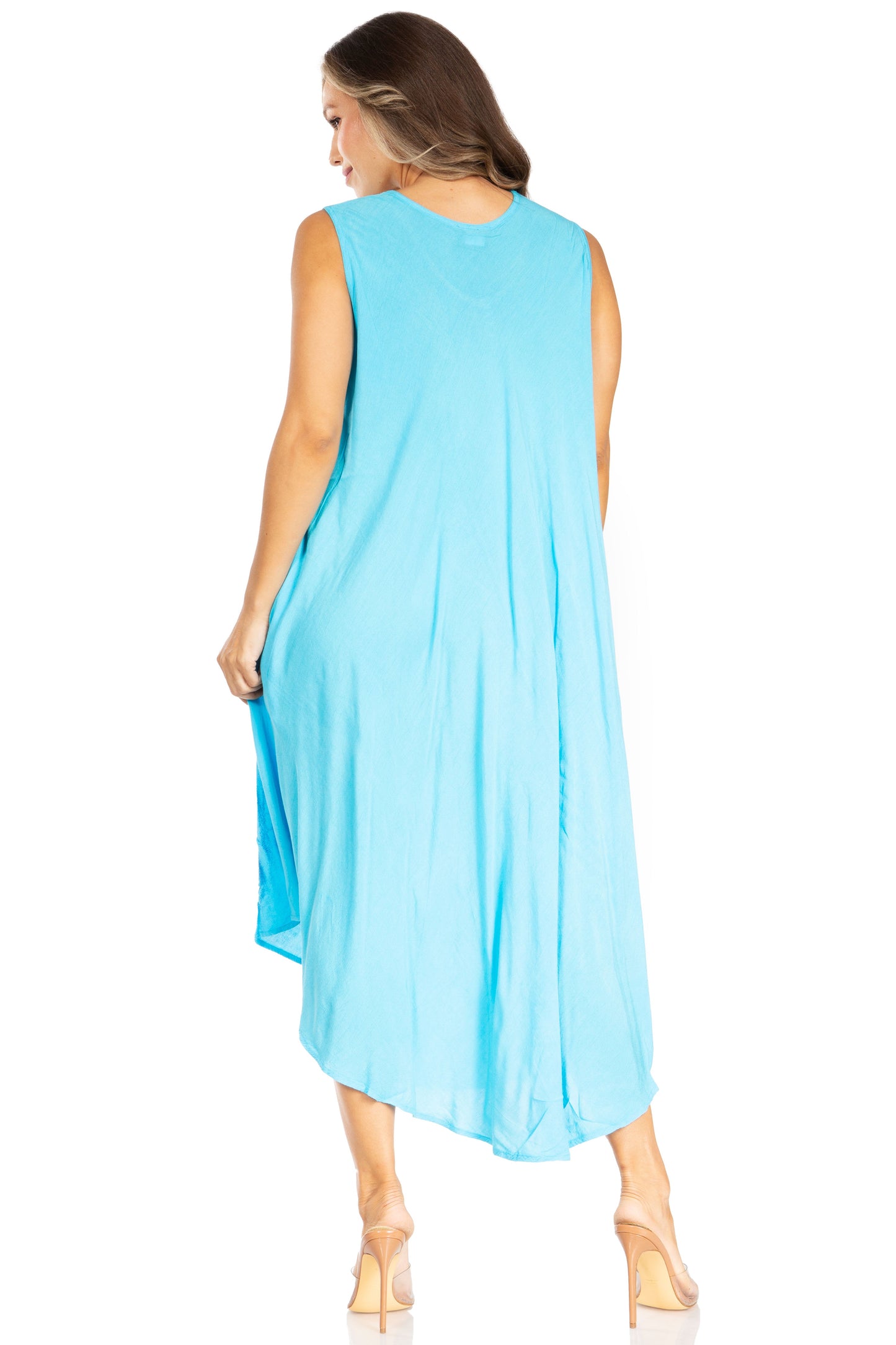 Sakkas Starlight Fourth Women's Tie Dye Caftan Tank Dress/Cover Up Beach Kaftan - Concordia Style Boutique