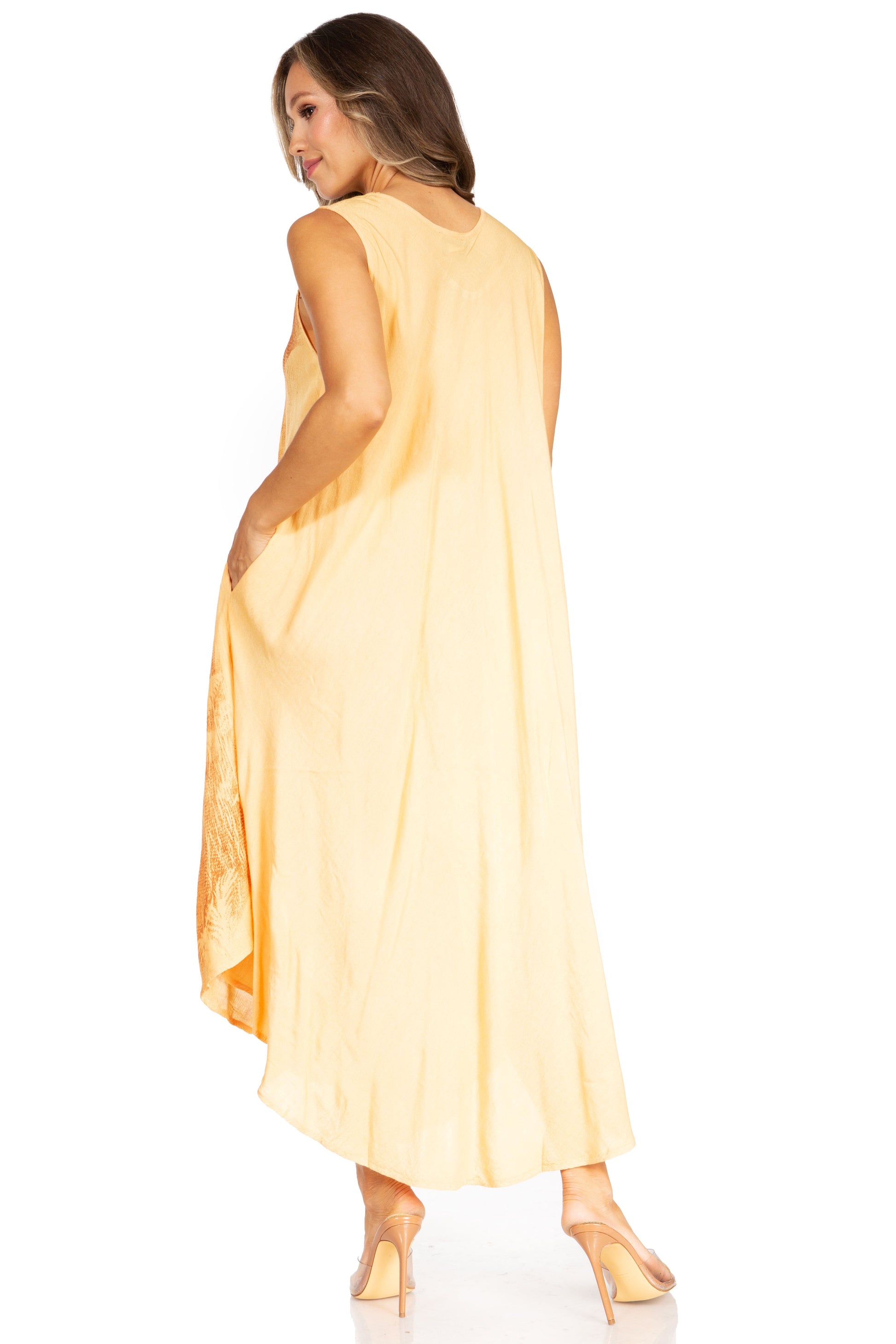 Sakkas Starlight Fourth Women's Tie Dye Caftan Tank Dress/Cover Up Beach Kaftan - Concordia Style Boutique