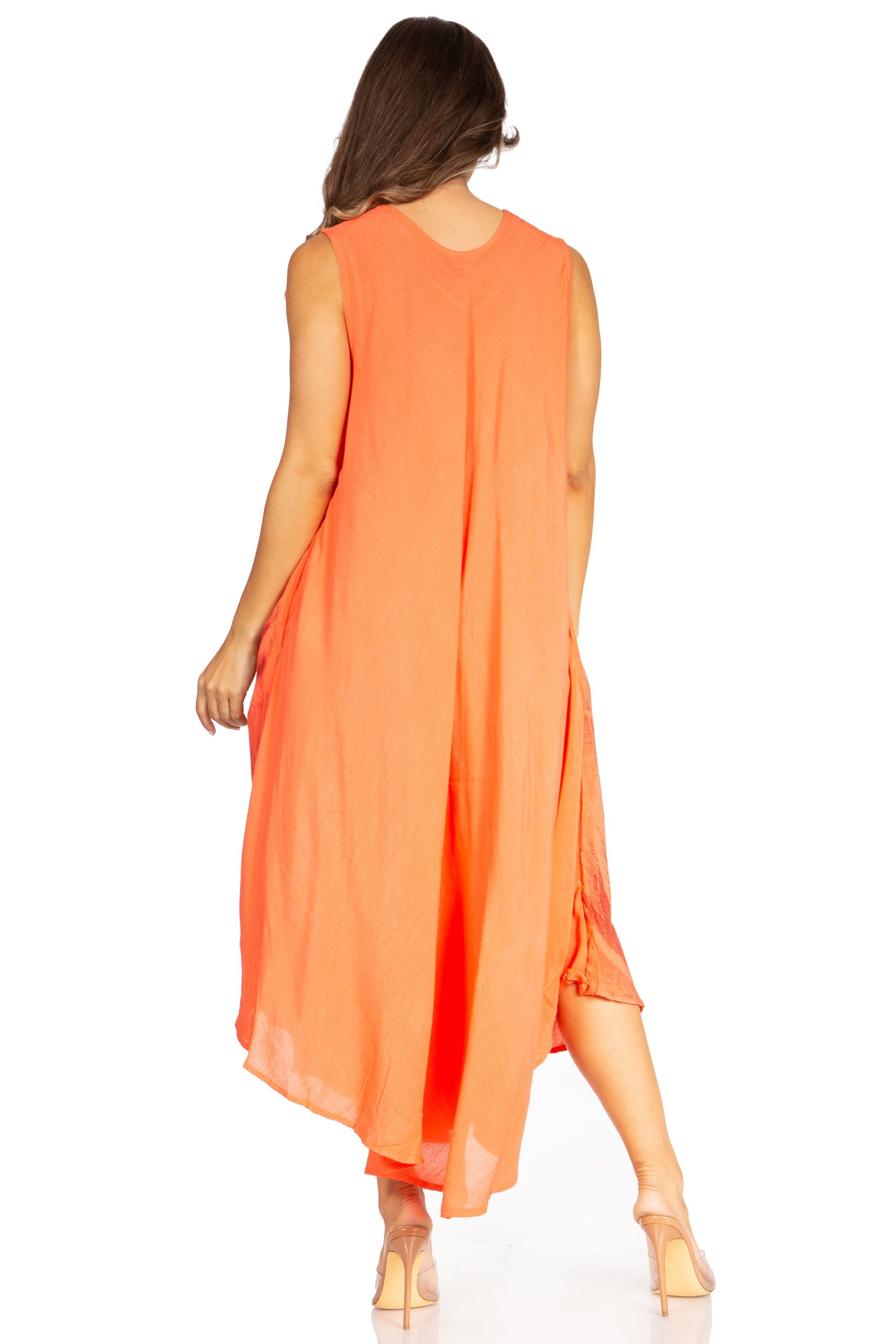 Sakkas Starlight Fourth Women's Tie Dye Caftan Tank Dress/Cover Up Beach Kaftan - Concordia Style Boutique