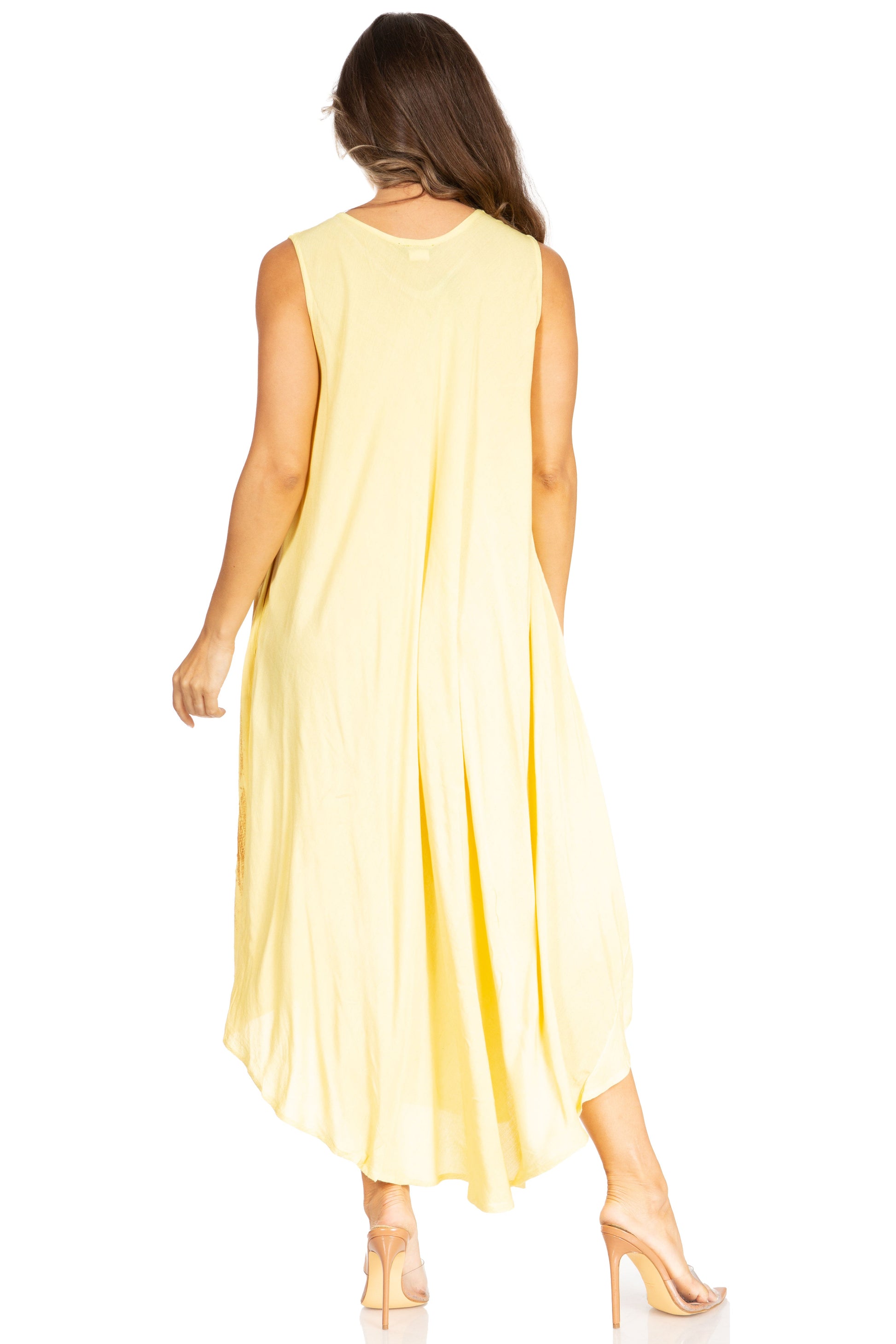 Sakkas Starlight Fourth Women's Tie Dye Caftan Tank Dress/Cover Up Beach Kaftan - Concordia Style Boutique
