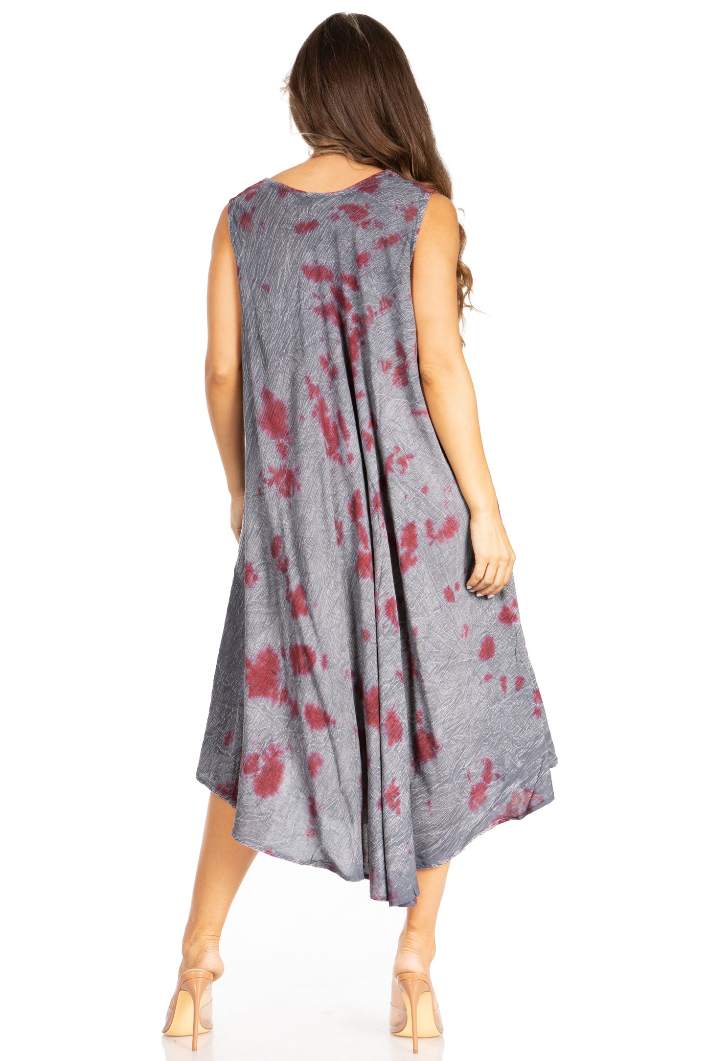 Sakkas Starlight Fourth Women's Tie Dye Caftan Tank Dress/Cover Up Beach Kaftan - Concordia Style Boutique