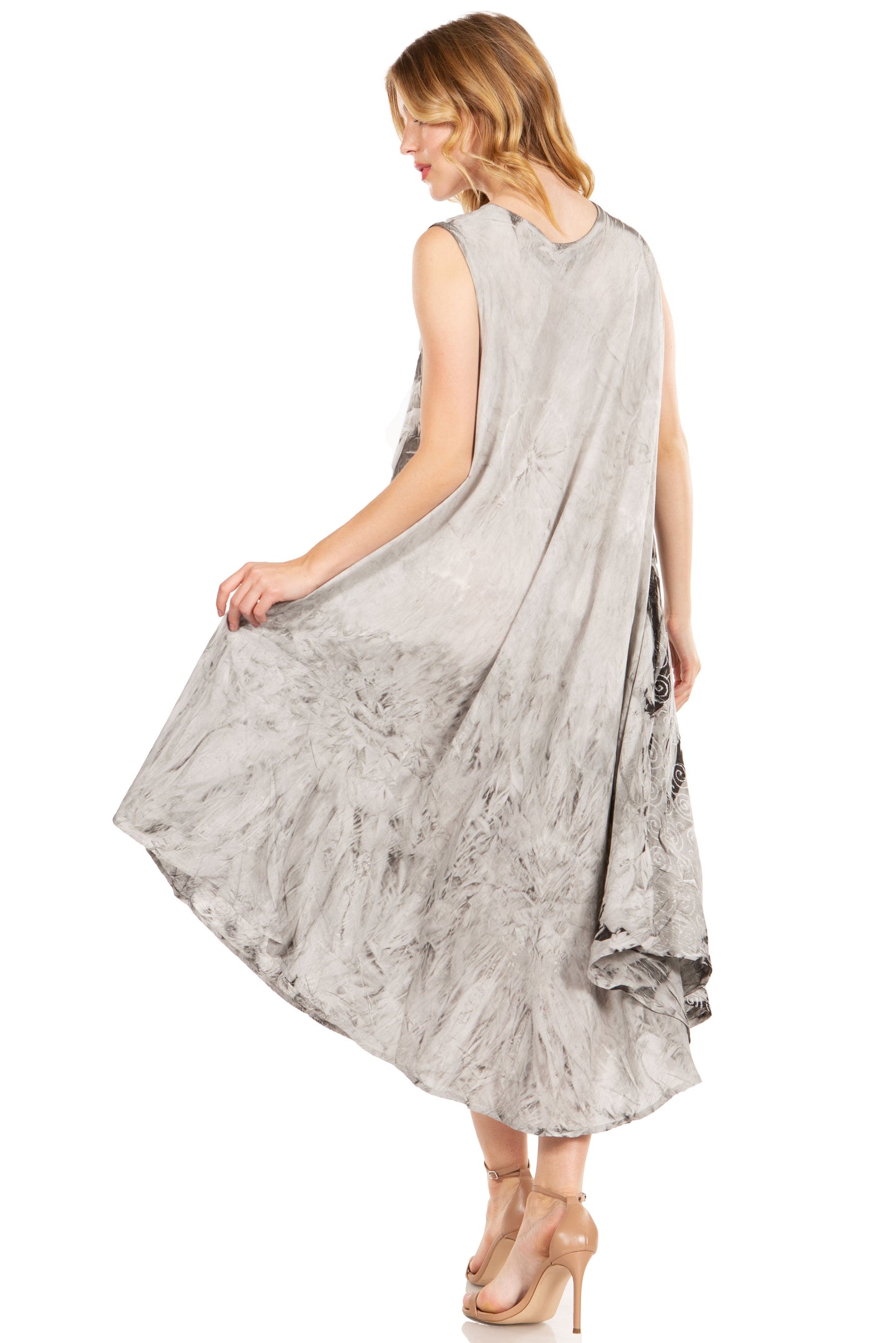 Sakkas Starlight Fourth Women's Tie Dye Caftan Tank Dress/Cover Up Beach Kaftan - Concordia Style Boutique