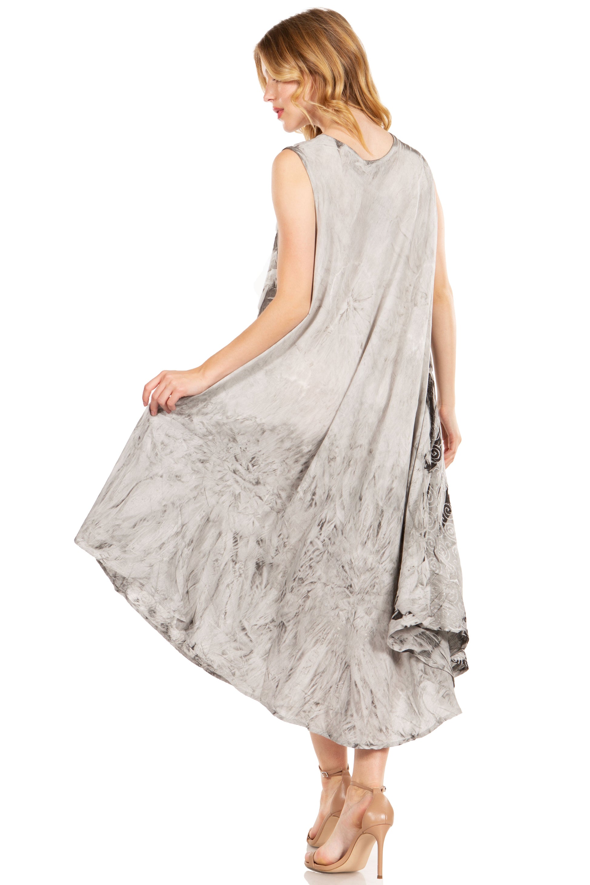 Sakkas Starlight Fourth Women's Tie Dye Caftan Tank Dress/Cover Up Beach Kaftan - Concordia Style Boutique