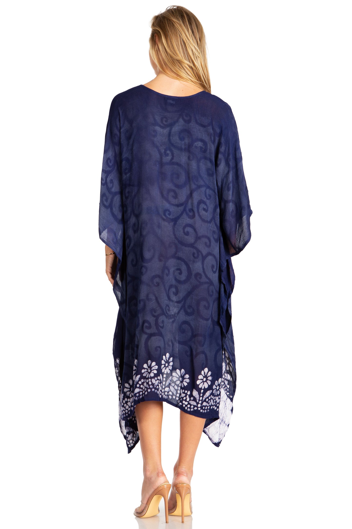 Sakkas Clementine Women's Tie Dye Caftan Dress/Cover Up Beach Kaftan Boho Summer - Concordia Style Boutique
