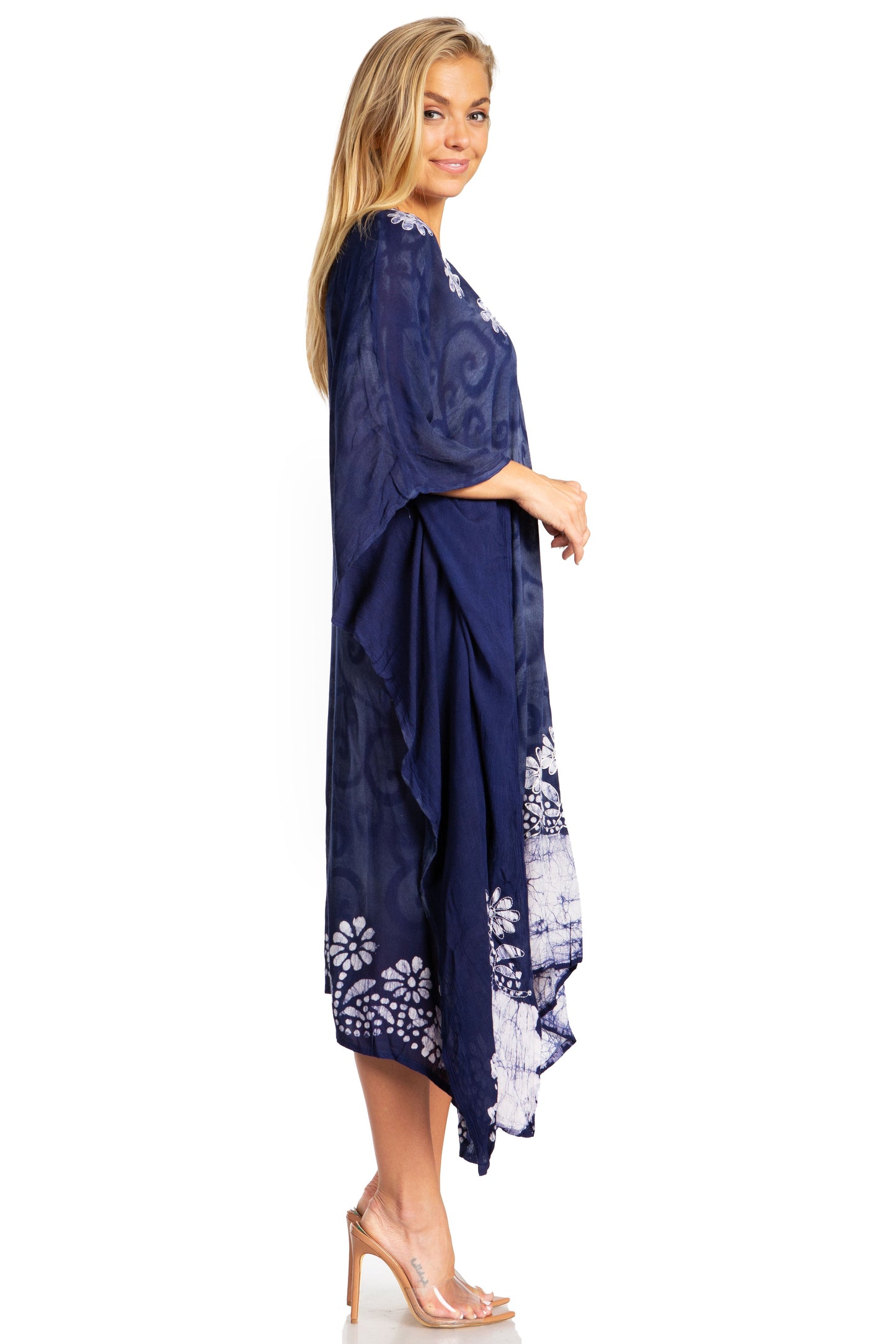 Sakkas Clementine Women's Tie Dye Caftan Dress/Cover Up Beach Kaftan Boho Summer - Concordia Style Boutique