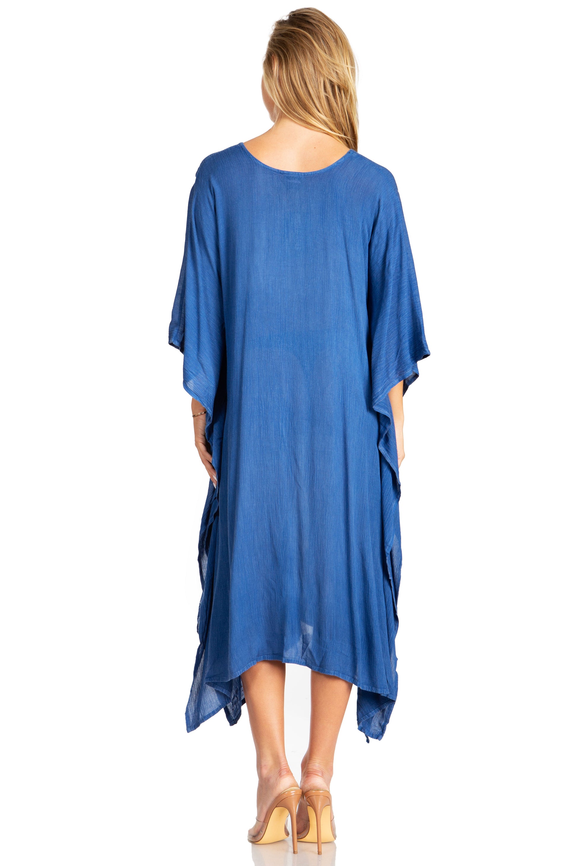 Sakkas Clementine Third Women's Tie Dye Caftan Dress/Cover Up Beach Kaftan Summer - Concordia Style Boutique