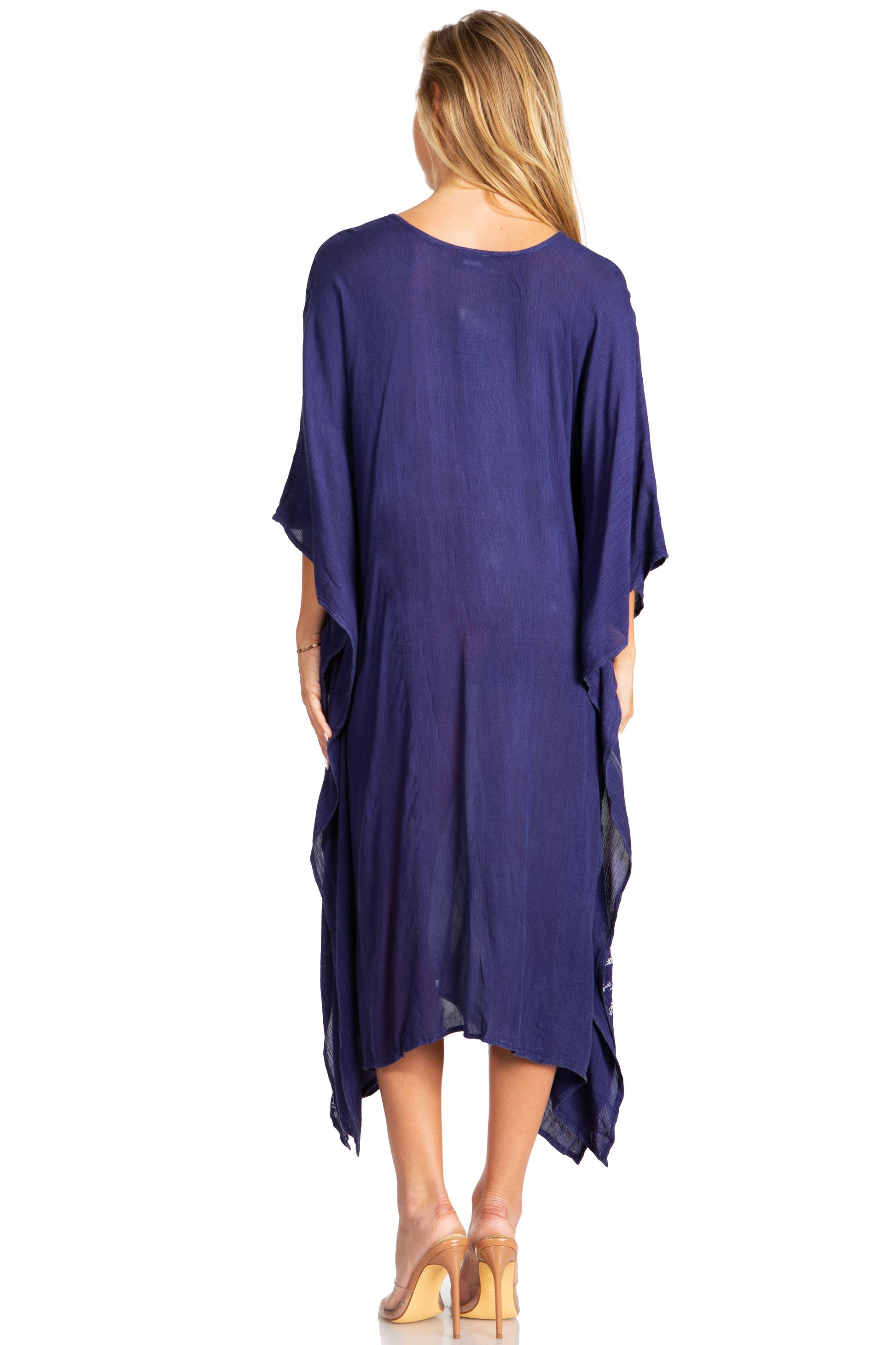 Sakkas Clementine Third Women's Tie Dye Caftan Dress/Cover Up Beach Kaftan Summer - Concordia Style Boutique