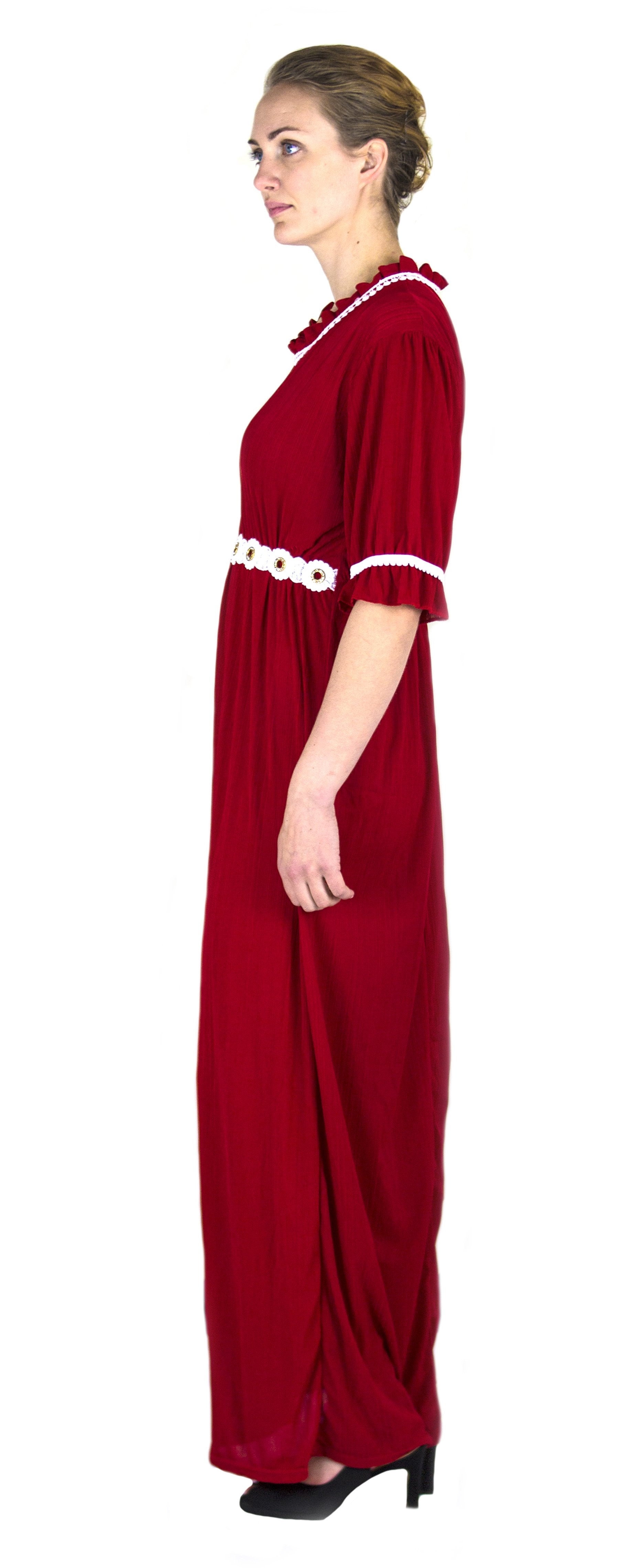 Sakkas Isabis Womens Casual Long Lace Modest Dress with Short Sleeves Stretchy - Concordia Style Boutique