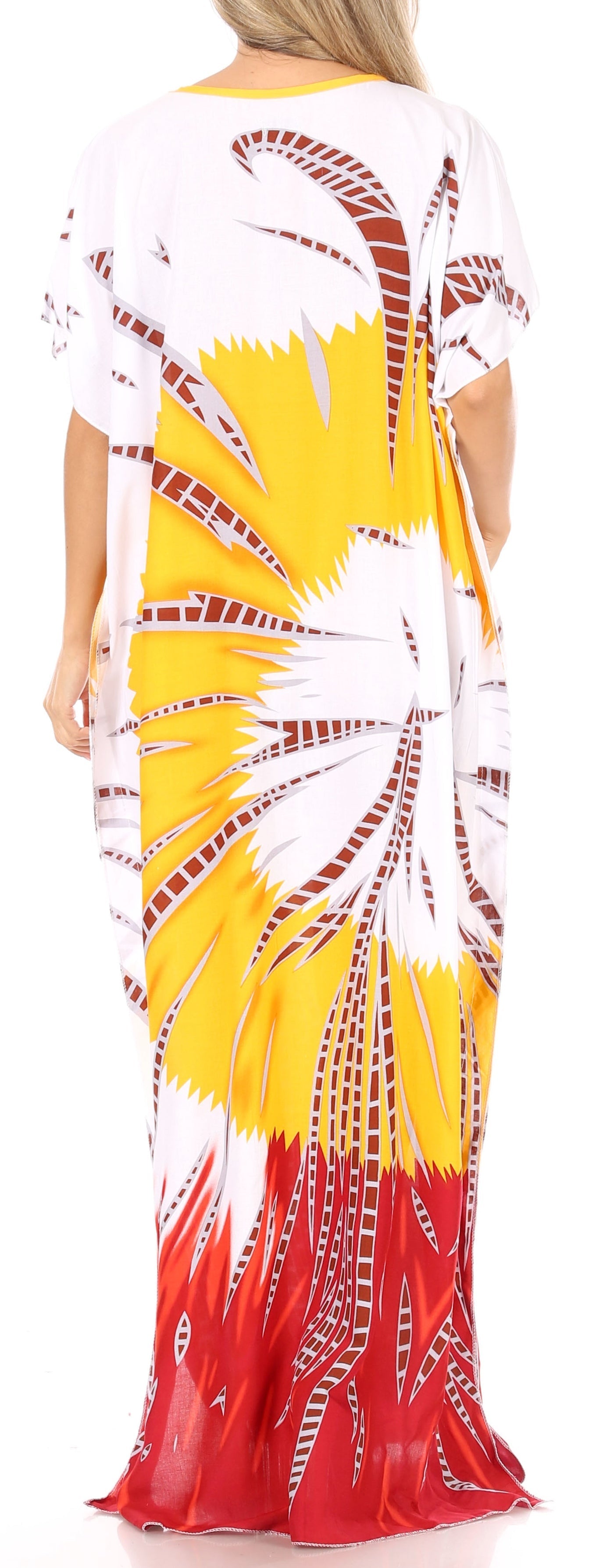 Sakkas Aggy Womens Dashiki African Print Caftan Dress Maxi Boho Hippie Colorful - Concordia Style Boutique