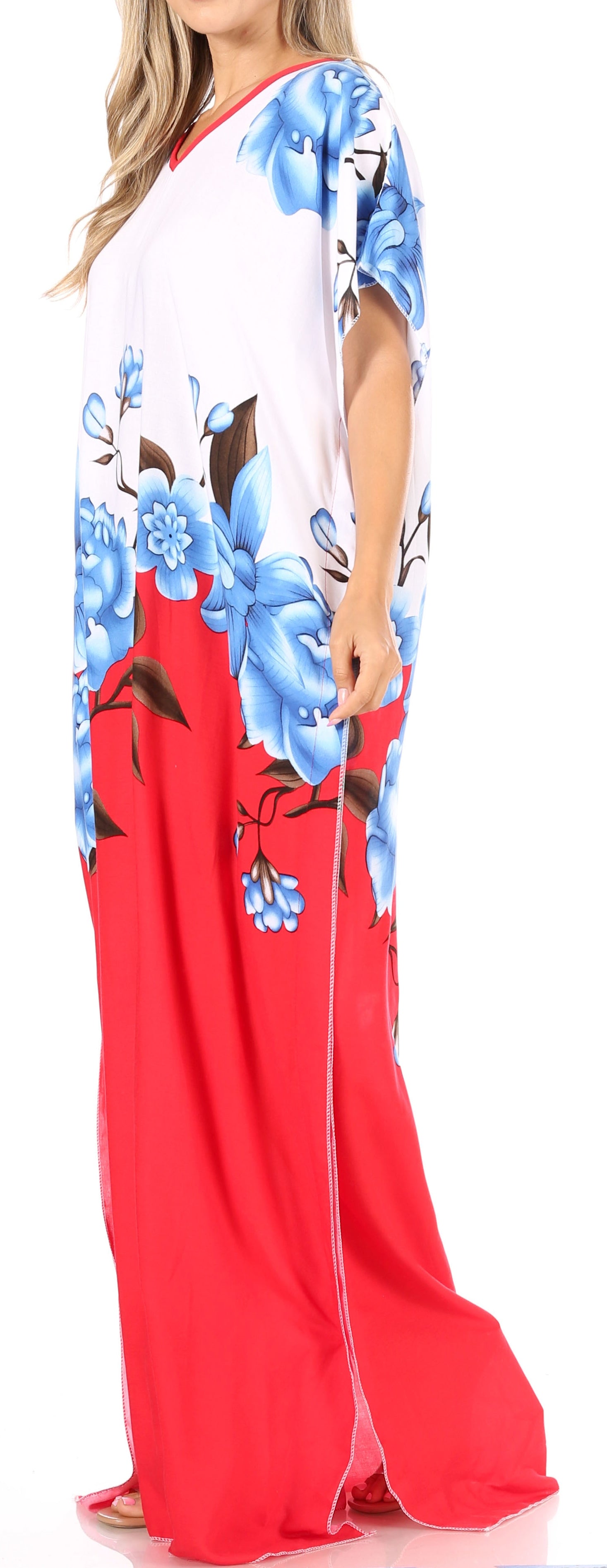 Sakkas Aggy Womens Dashiki African Print Caftan Dress Maxi Boho Hippie Colorful - Concordia Style Boutique