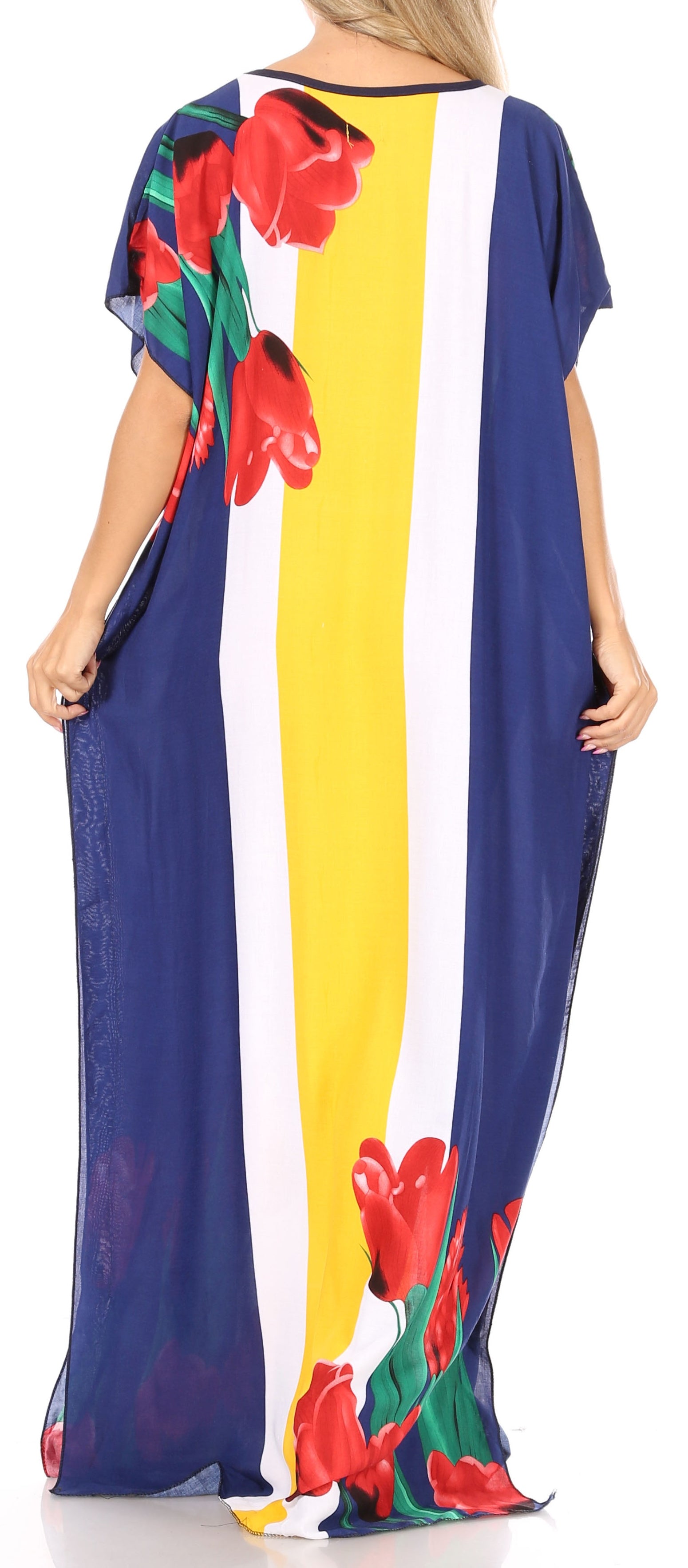 Sakkas Aggy Womens Dashiki African Print Caftan Dress Maxi Boho Hippie Colorful - Concordia Style Boutique