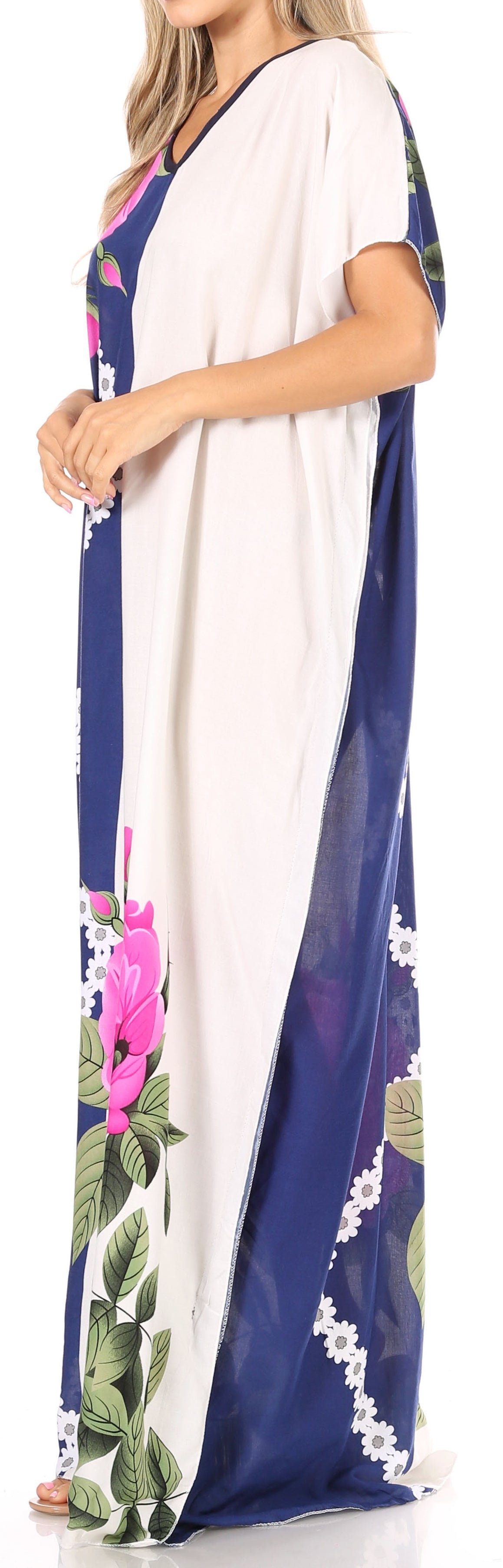 Sakkas Aggy Womens Dashiki African Print Caftan Dress Maxi Boho Hippie Colorful - Concordia Style Boutique