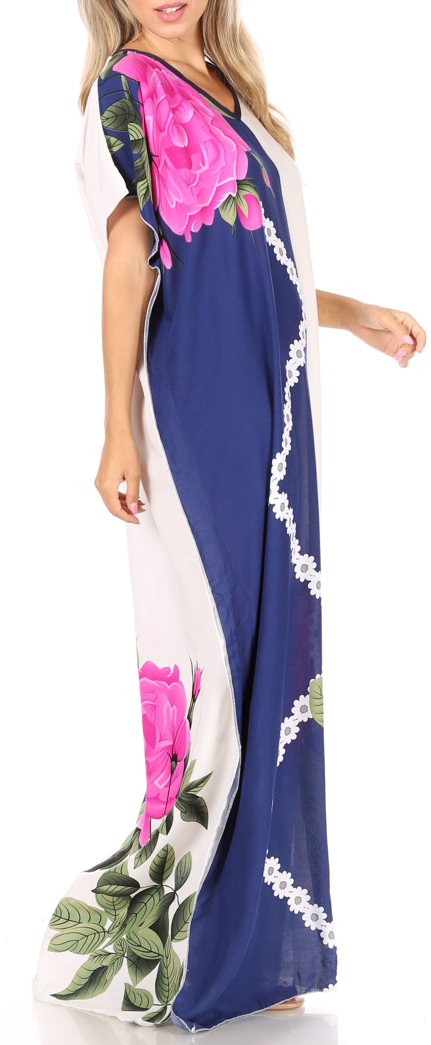 Sakkas Aggy Womens Dashiki African Print Caftan Dress Maxi Boho Hippie Colorful - Concordia Style Boutique
