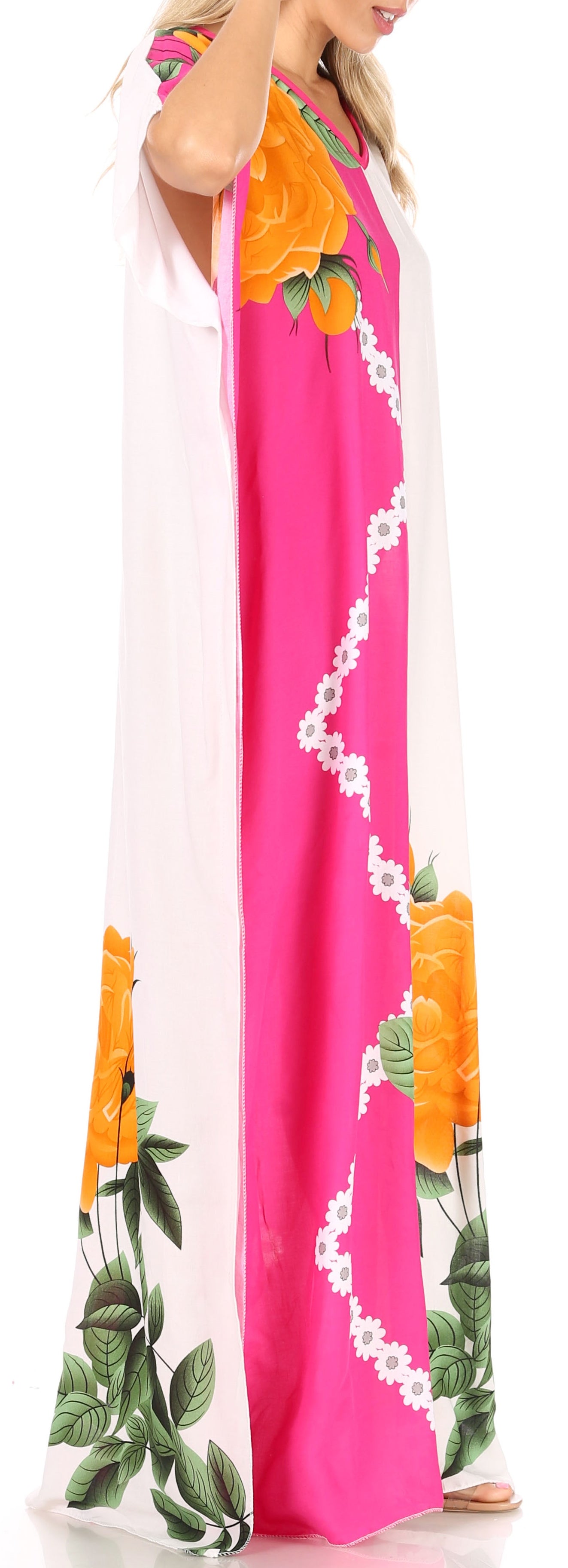 Sakkas Aggy Womens Dashiki African Print Caftan Dress Maxi Boho Hippie Colorful - Concordia Style Boutique