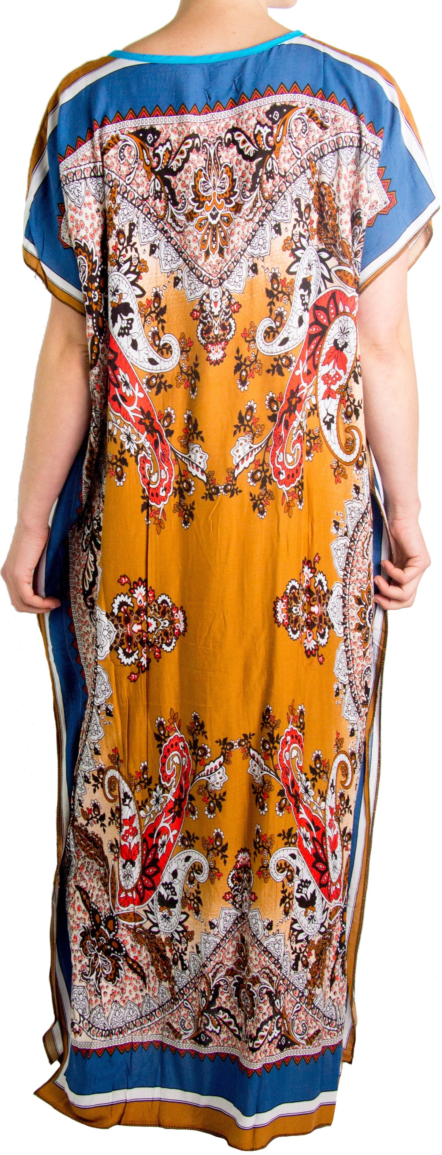 Sakkas Aggy Womens Dashiki African Print Caftan Dress Maxi Boho Hippie Colorful - Concordia Style Boutique