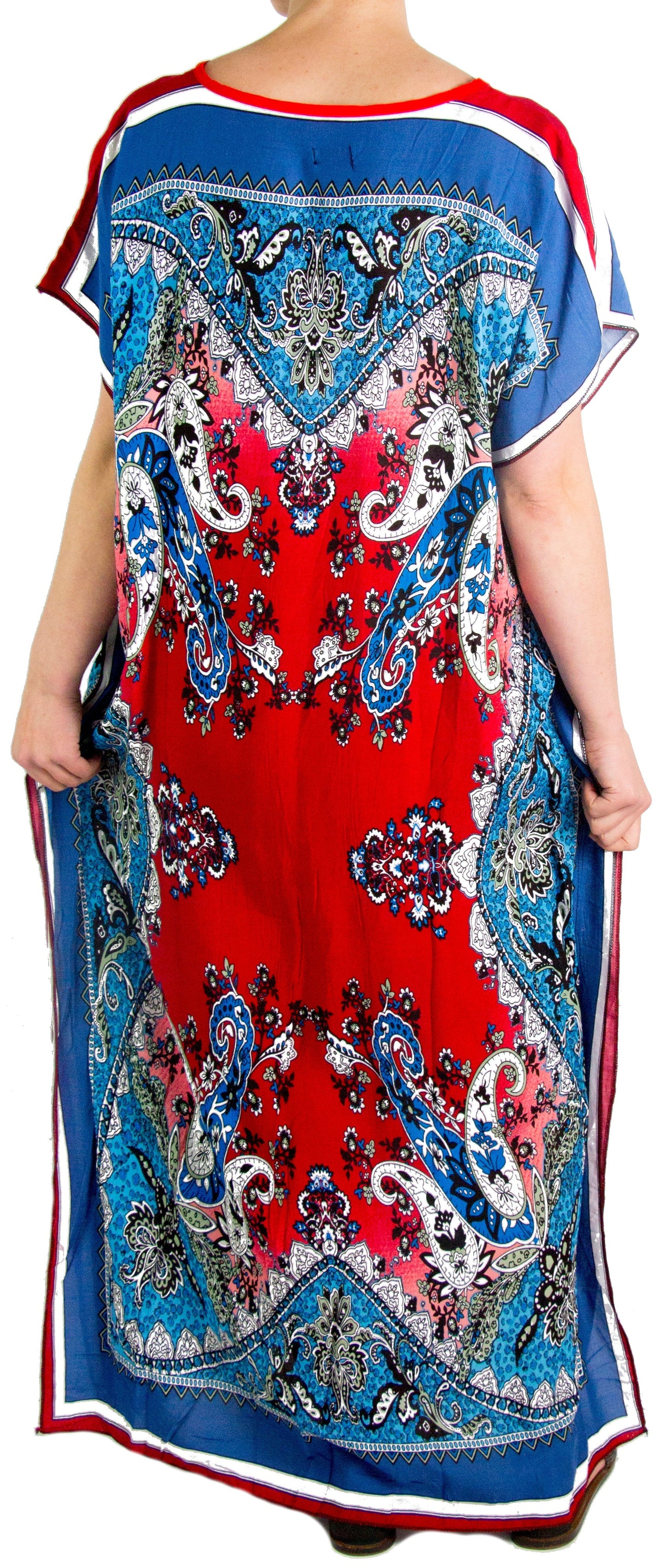Sakkas Aggy Womens Dashiki African Print Caftan Dress Maxi Boho Hippie Colorful - Concordia Style Boutique