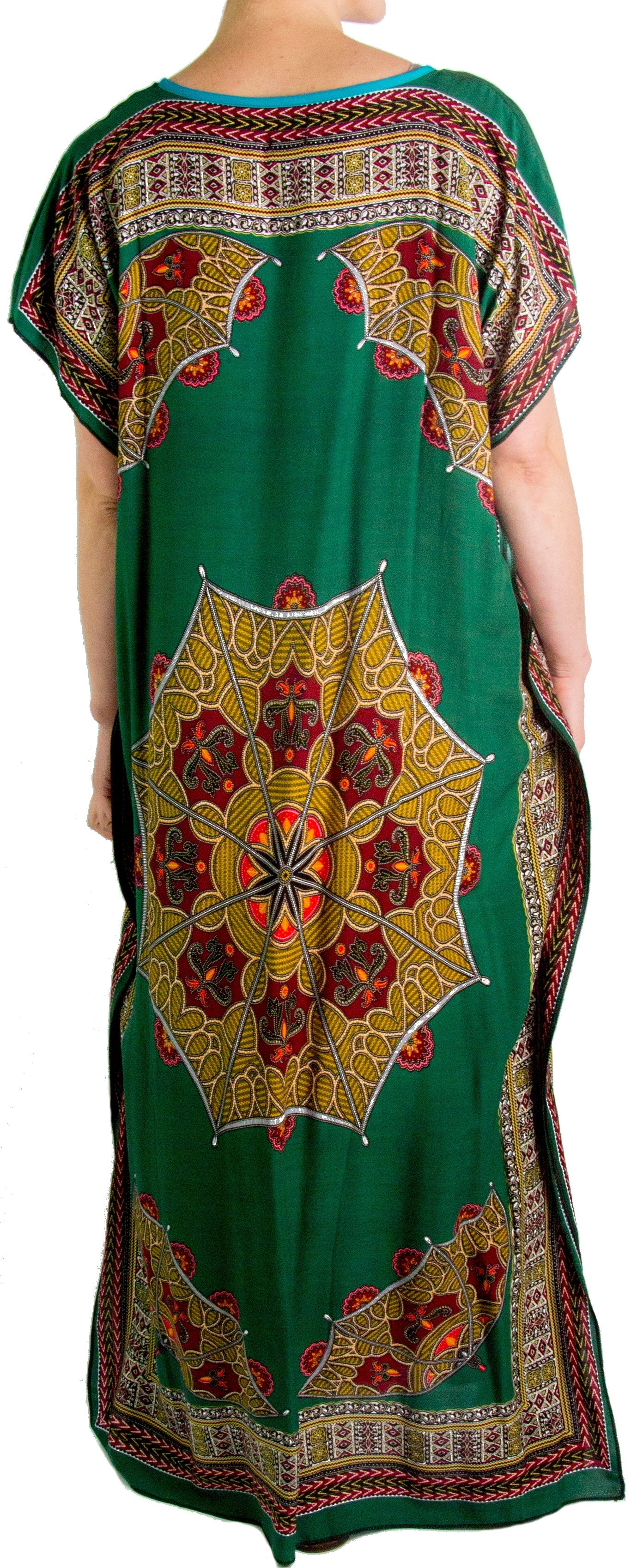 Sakkas Aggy Womens Dashiki African Print Caftan Dress Maxi Boho Hippie Colorful - Concordia Style Boutique
