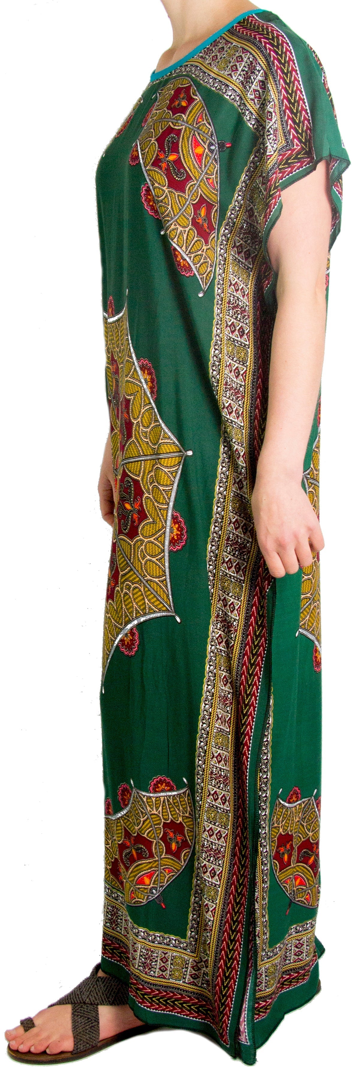 Sakkas Aggy Womens Dashiki African Print Caftan Dress Maxi Boho Hippie Colorful - Concordia Style Boutique