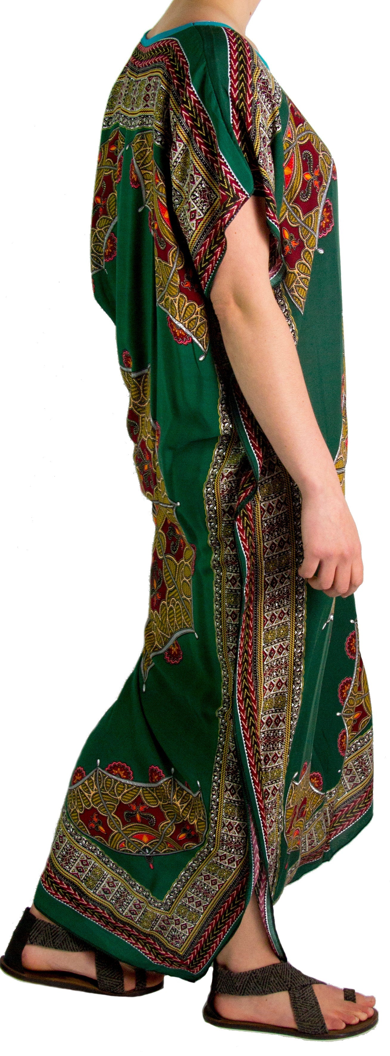 Sakkas Aggy Womens Dashiki African Print Caftan Dress Maxi Boho Hippie Colorful - Concordia Style Boutique