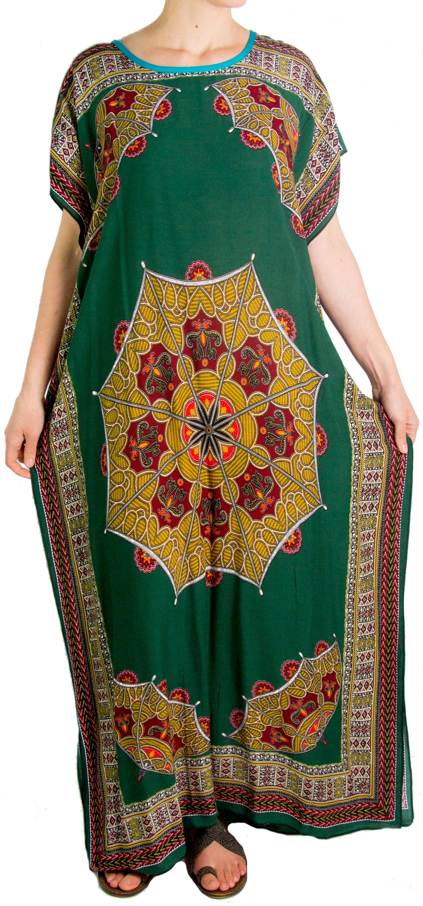 Sakkas Aggy Womens Dashiki African Print Caftan Dress Maxi Boho Hippie Colorful - Concordia Style Boutique