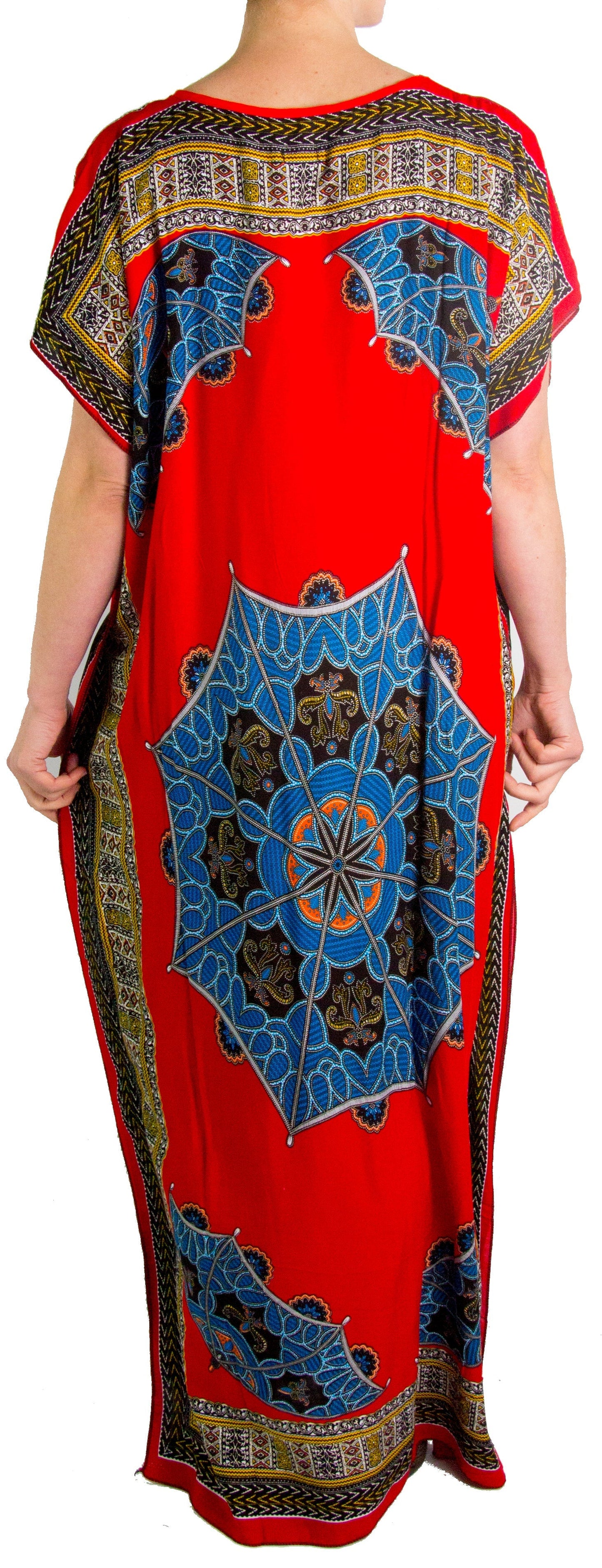 Sakkas Aggy Womens Dashiki African Print Caftan Dress Maxi Boho Hippie Colorful - Concordia Style Boutique