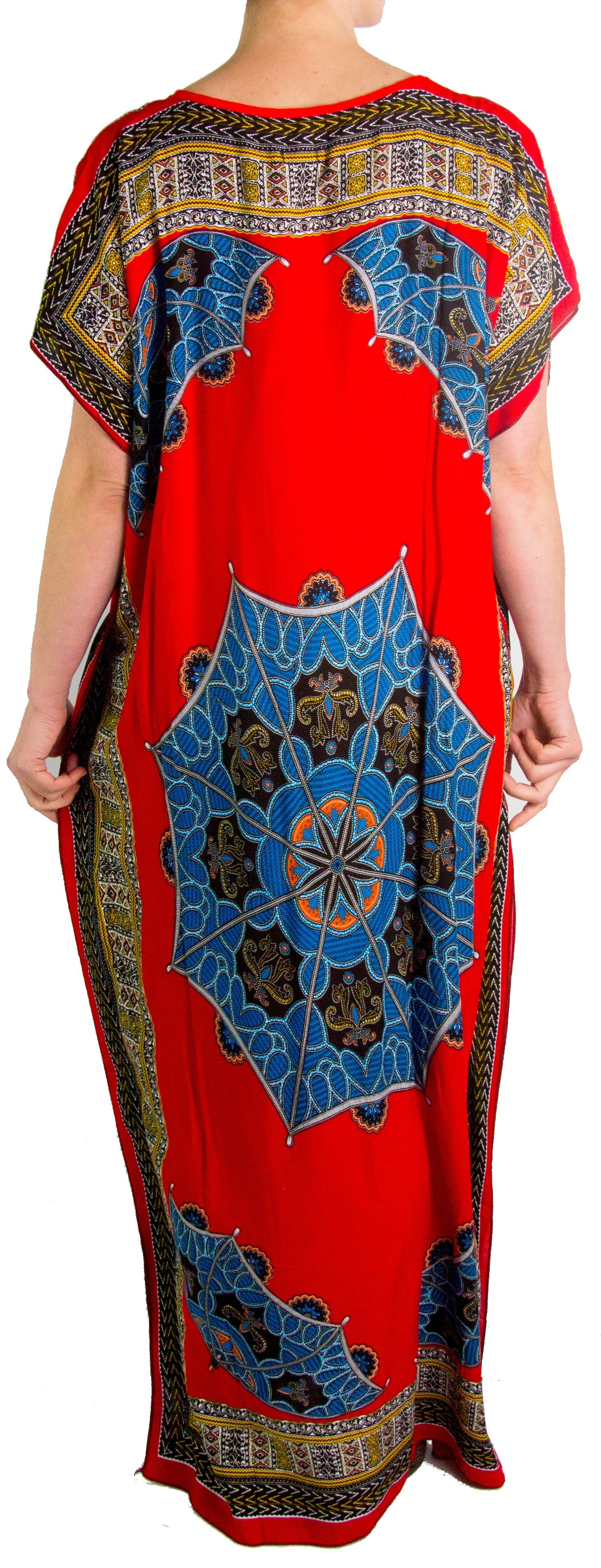 Sakkas Aggy Womens Dashiki African Print Caftan Dress Maxi Boho Hippie Colorful - Concordia Style Boutique